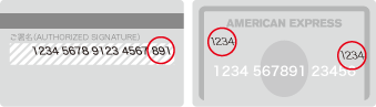 セキュリティコードの記載場所