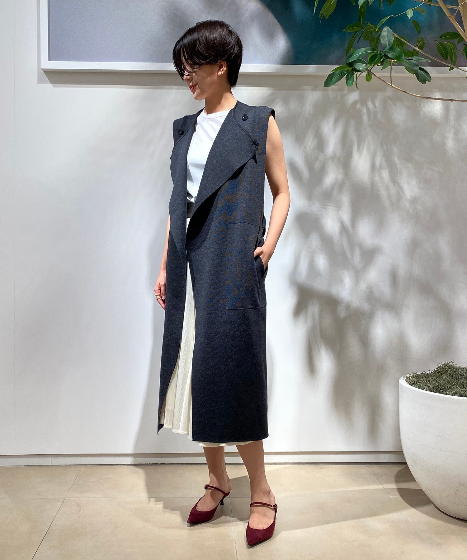 早期予約・新じゃが ESTNATION ロングジレ ブラック | www