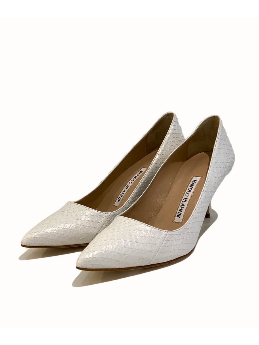 MANOLO BLAHNIK / パイソンレザーポインテッドパンプス|ESTNATION