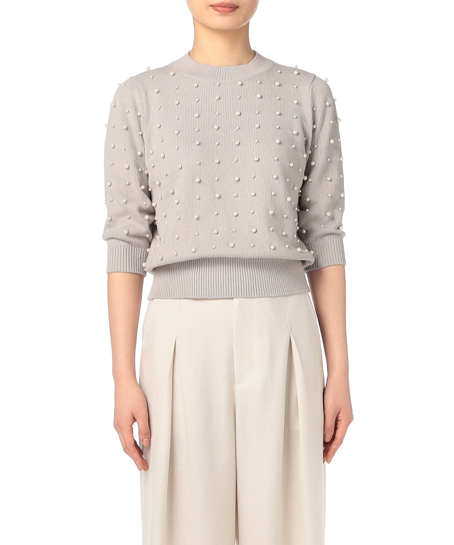 Estnation ハーフスリーブパールニット Estnation Online Store エストネーション 公式通販