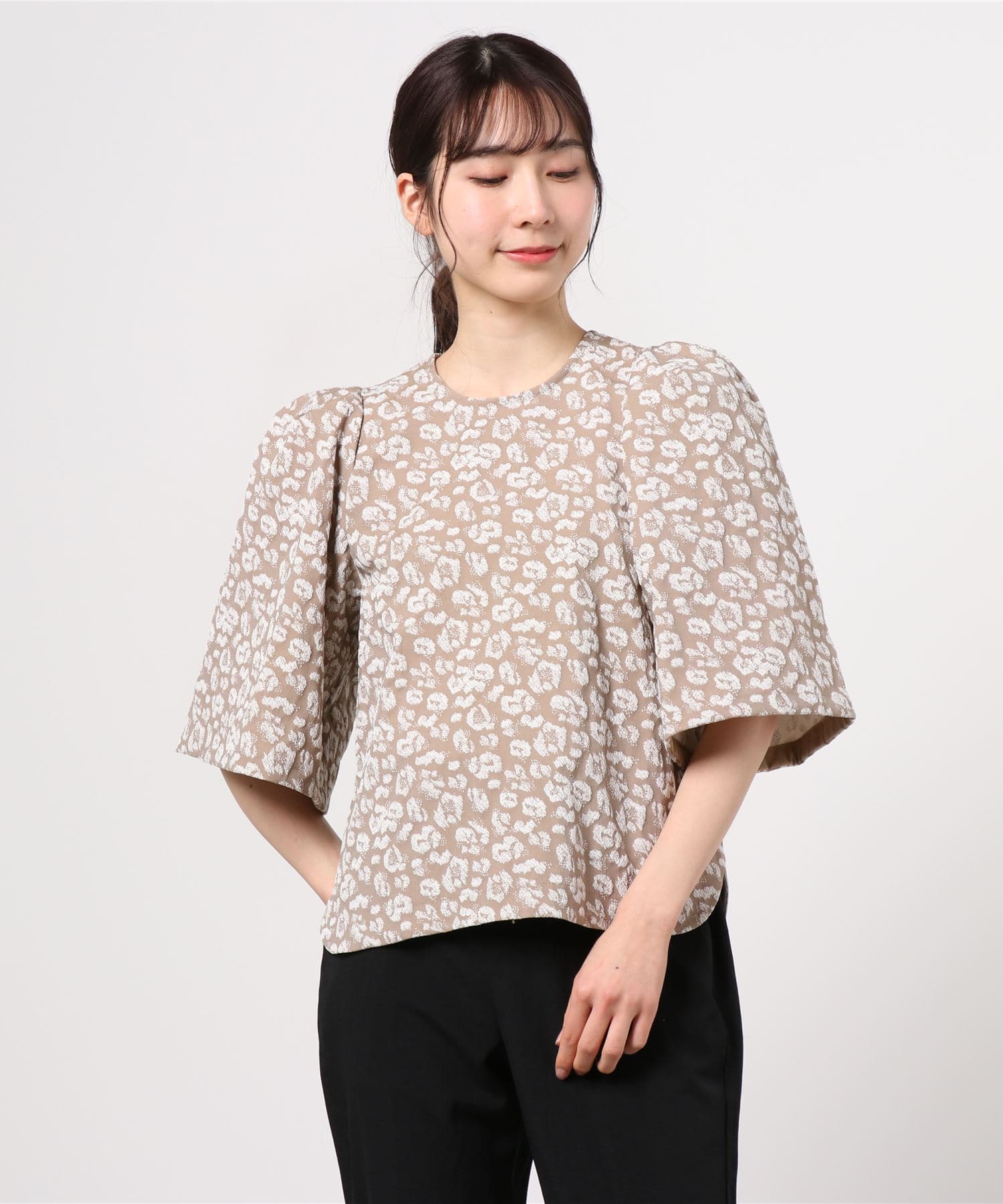 Kaon / ジャカードコクーンスリーブブラウス|ESTNATION ONLINE STORE