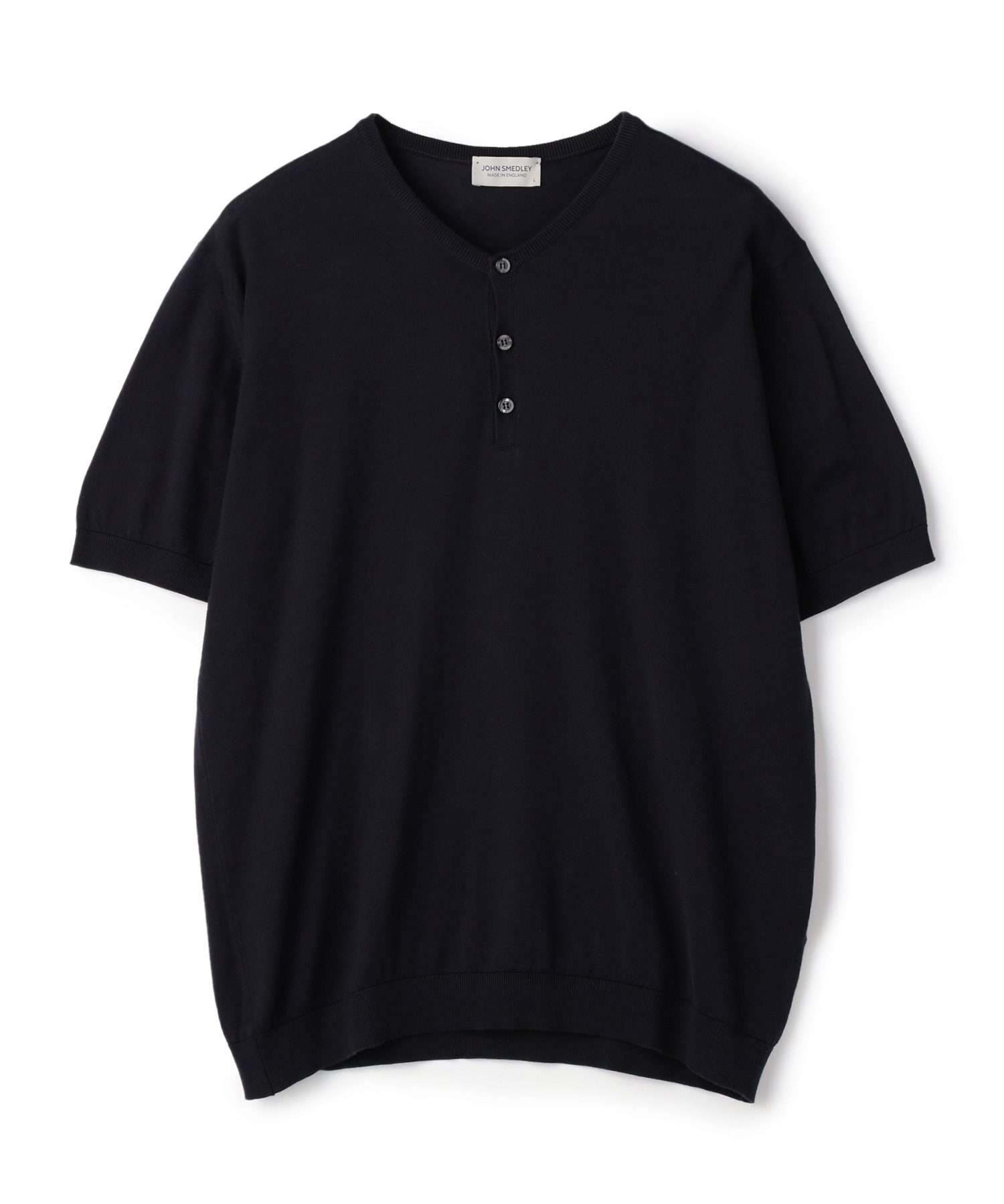 【未使用に近い】JOHN SMEDLEY ジョンスメドレー ヘンリーネックニット