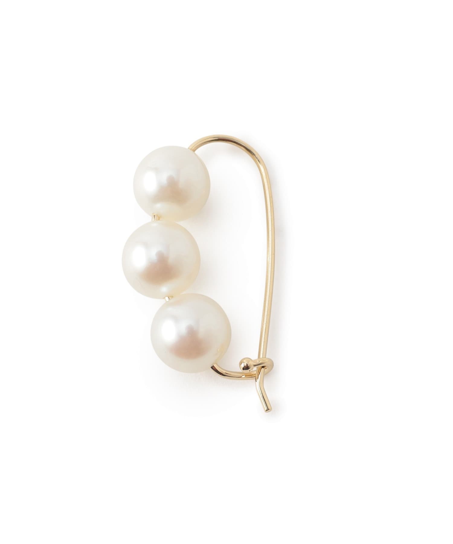 美品 14KYG アコヤパールピアス