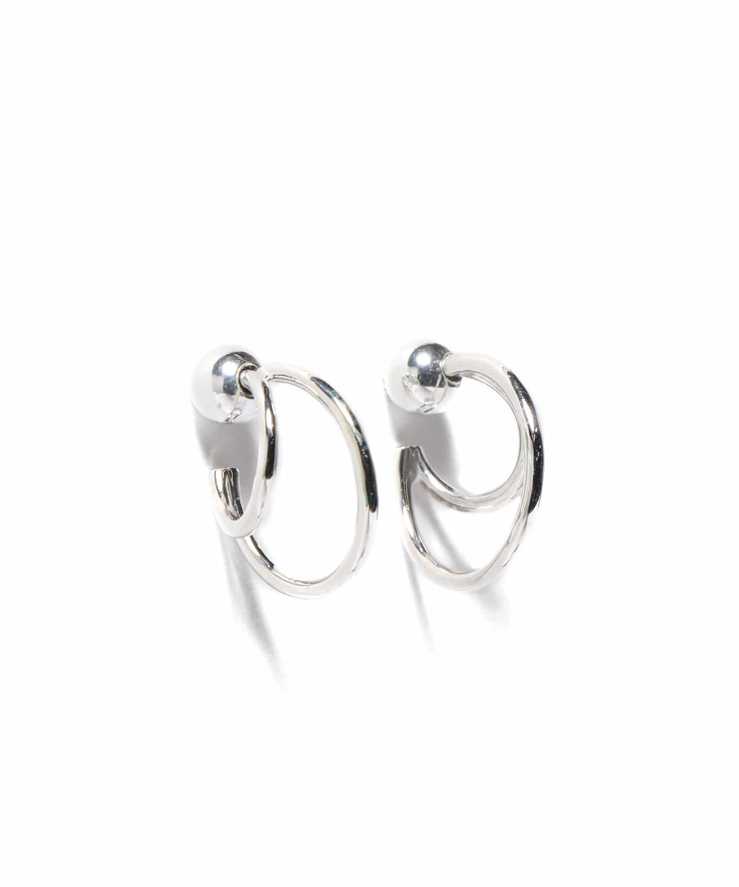 ”Small Double Layered Hoops” ピアス