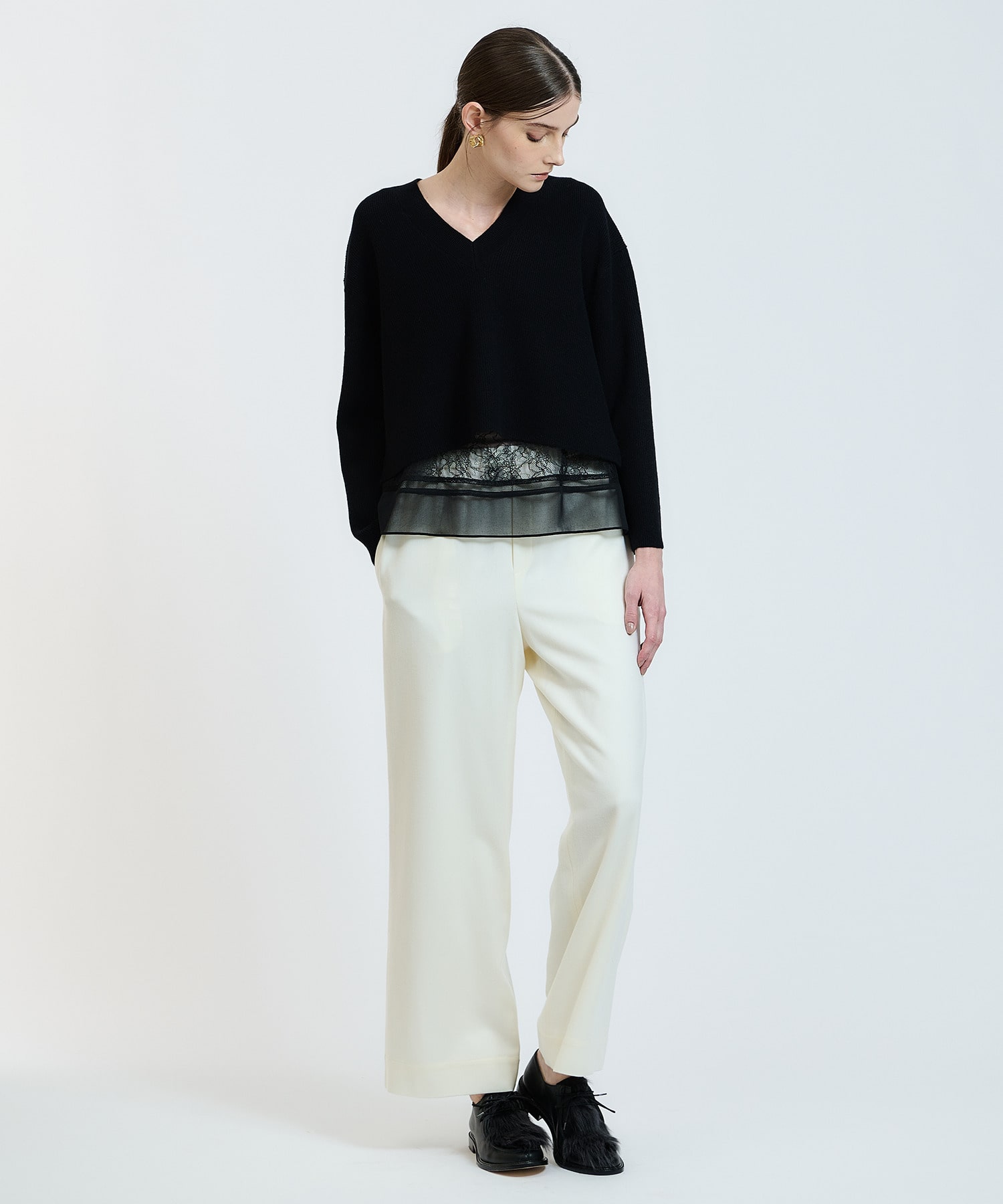 ESTNATION / ウールドロストワイドパンツ｜ESTNATION ONLINE STORE