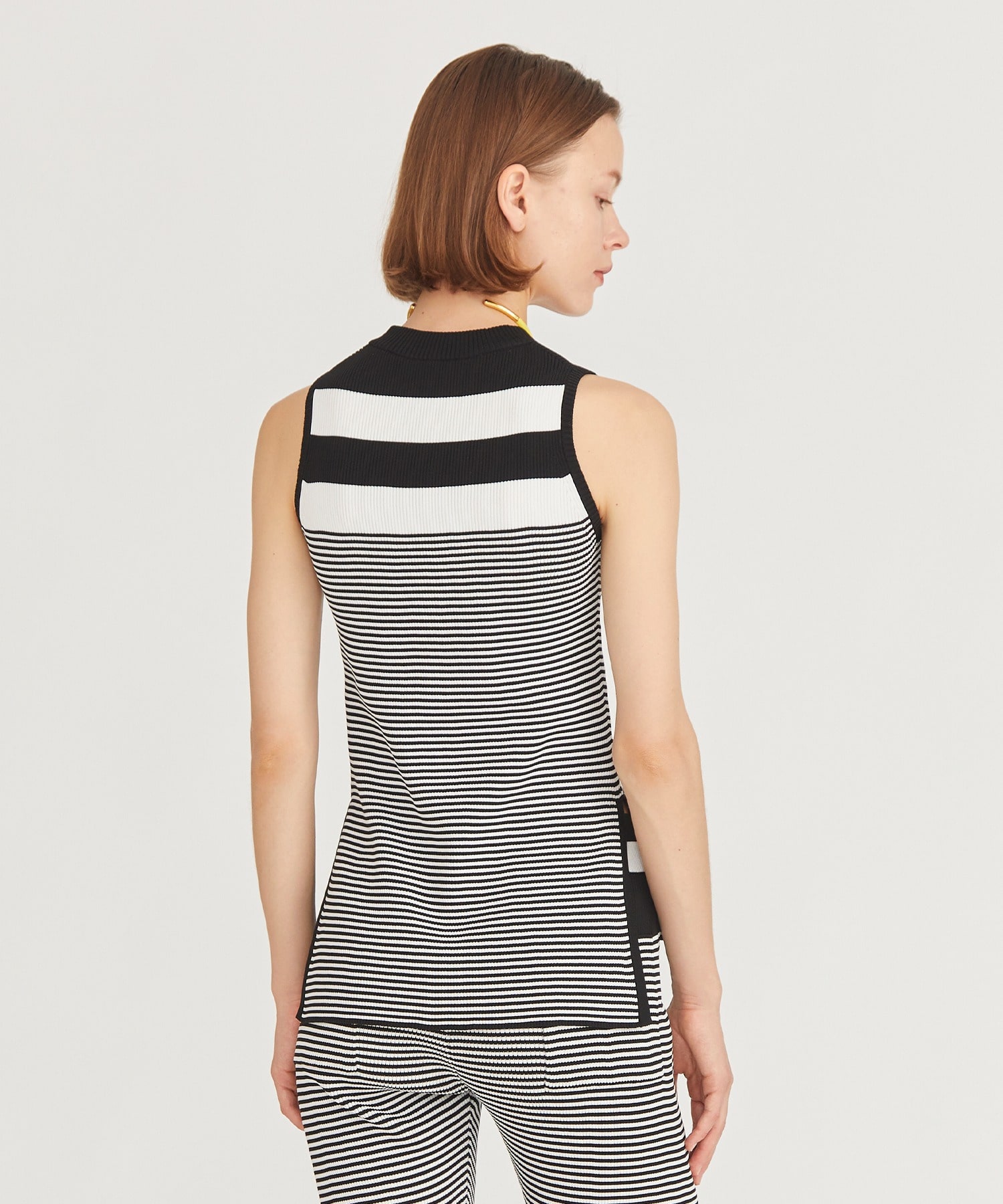 540円 海外 エストネーション Estnation ノースリーブ ニットカットソー F 亥1030