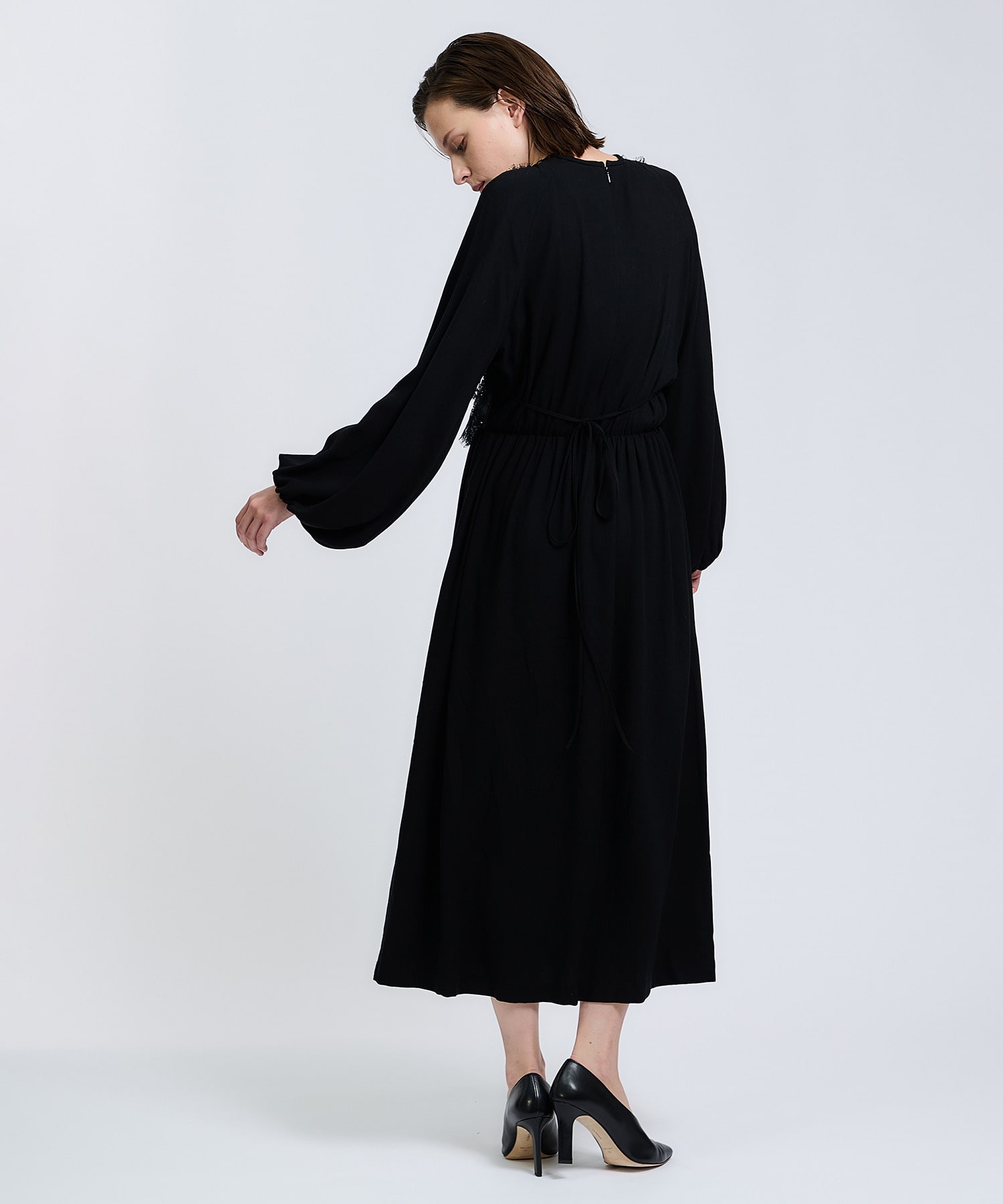 Kaon / フロントレースジョーゼットロングドレス｜ESTNATION ONLINE