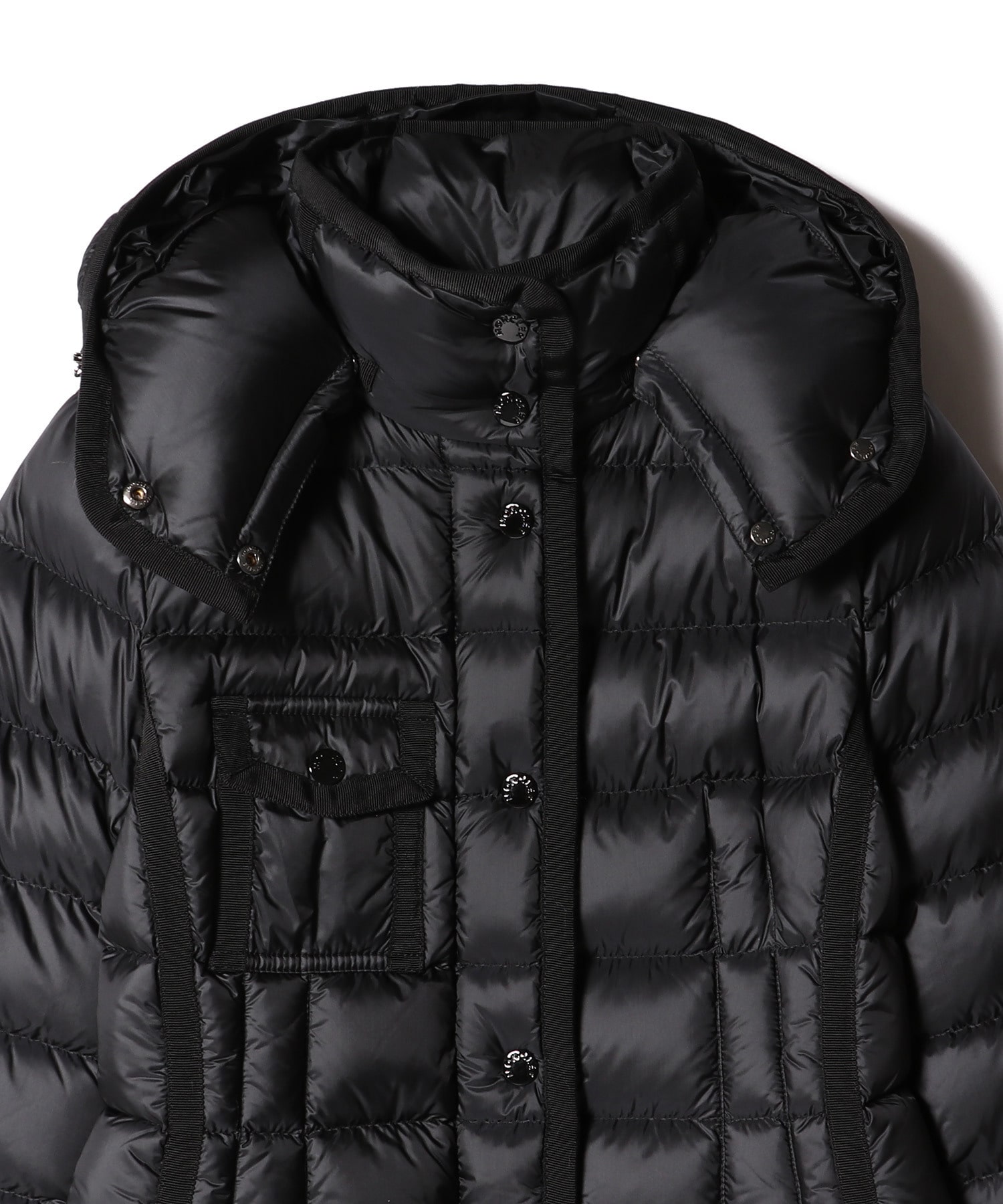 Moncler Quot Hermine Quot フード付きロングダウンコート Estnation Online Store エストネーション 公式通販