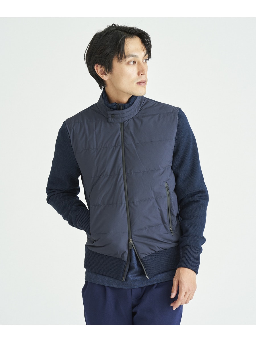 HERNO GORETEX ニットコンビフーデットパーカー