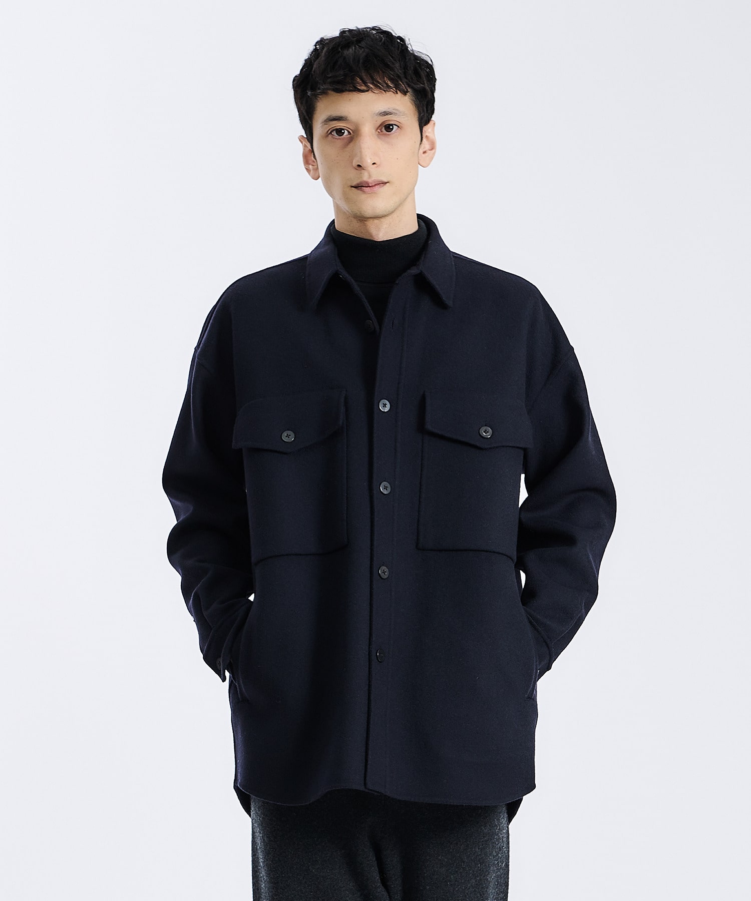 ESTNATION / ダブルフェイスウールシャツブルゾン|ESTNATION ONLINE STORE|エストネーション 公式通販
