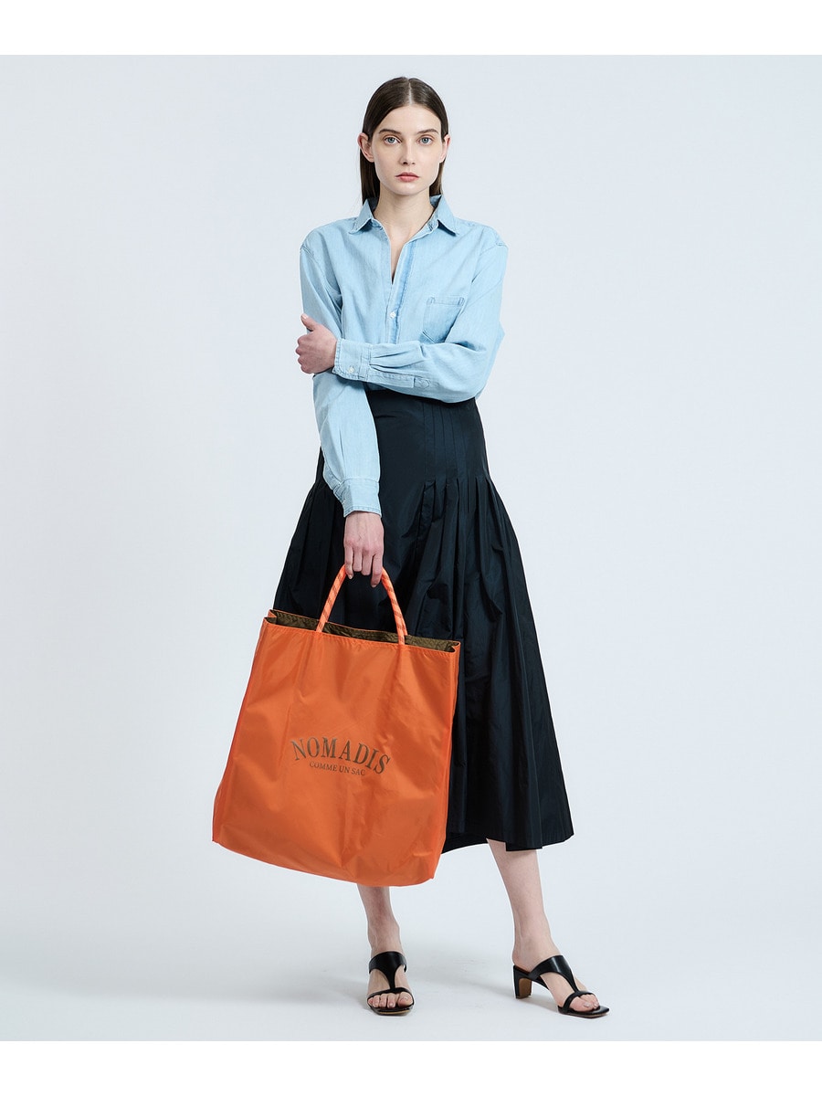 即日発送!<NOMADIS>SAC ロゴ リバーシブル トートバッグ L