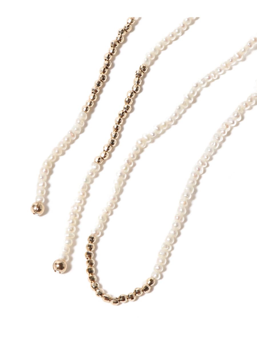 mizukiロングネックレス 14KYG グレーダイヤのロングネックレス 新品 