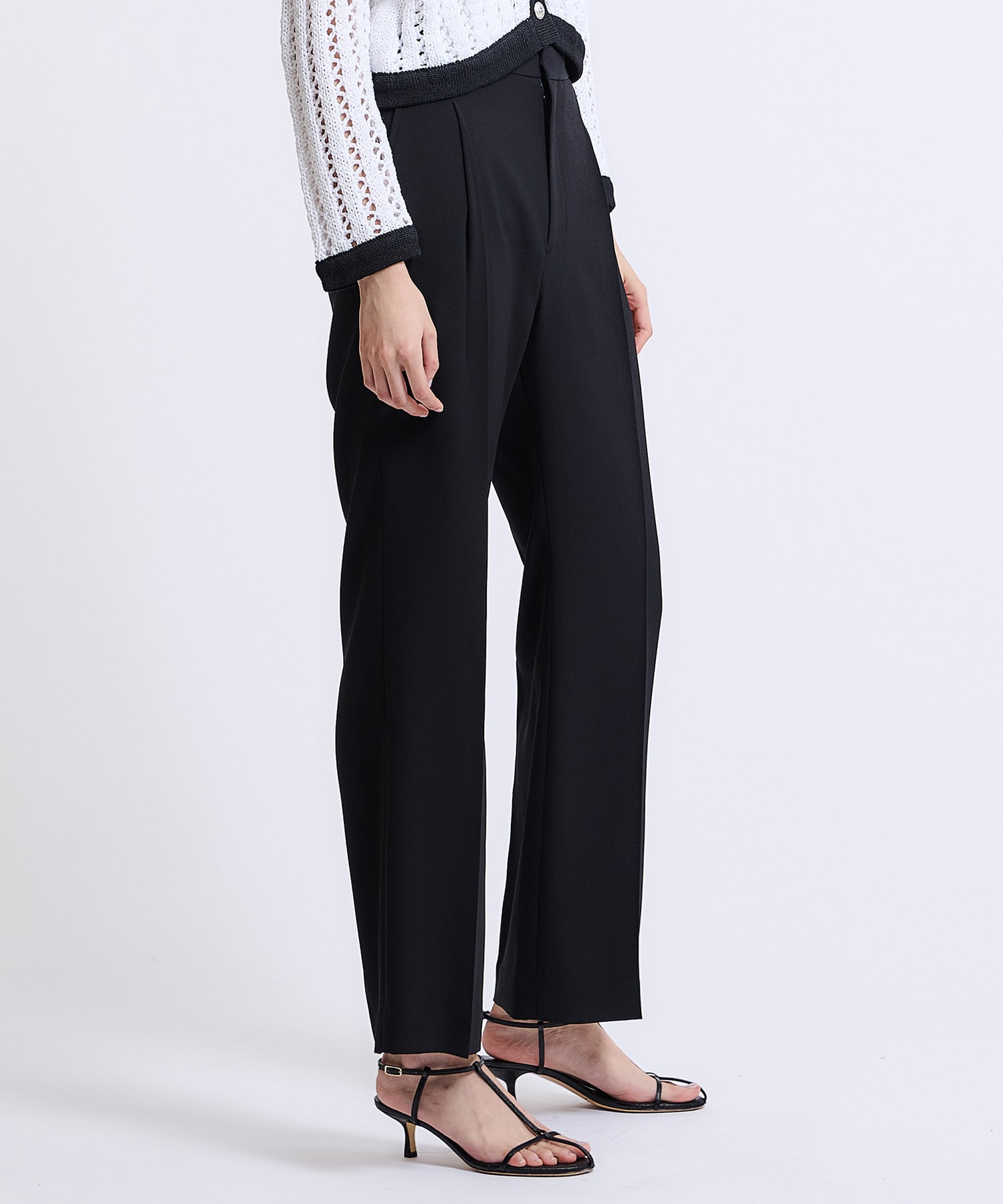 Estnation バックサテンジョーゼットパンツ Estnation Online Store エストネーション 公式通販