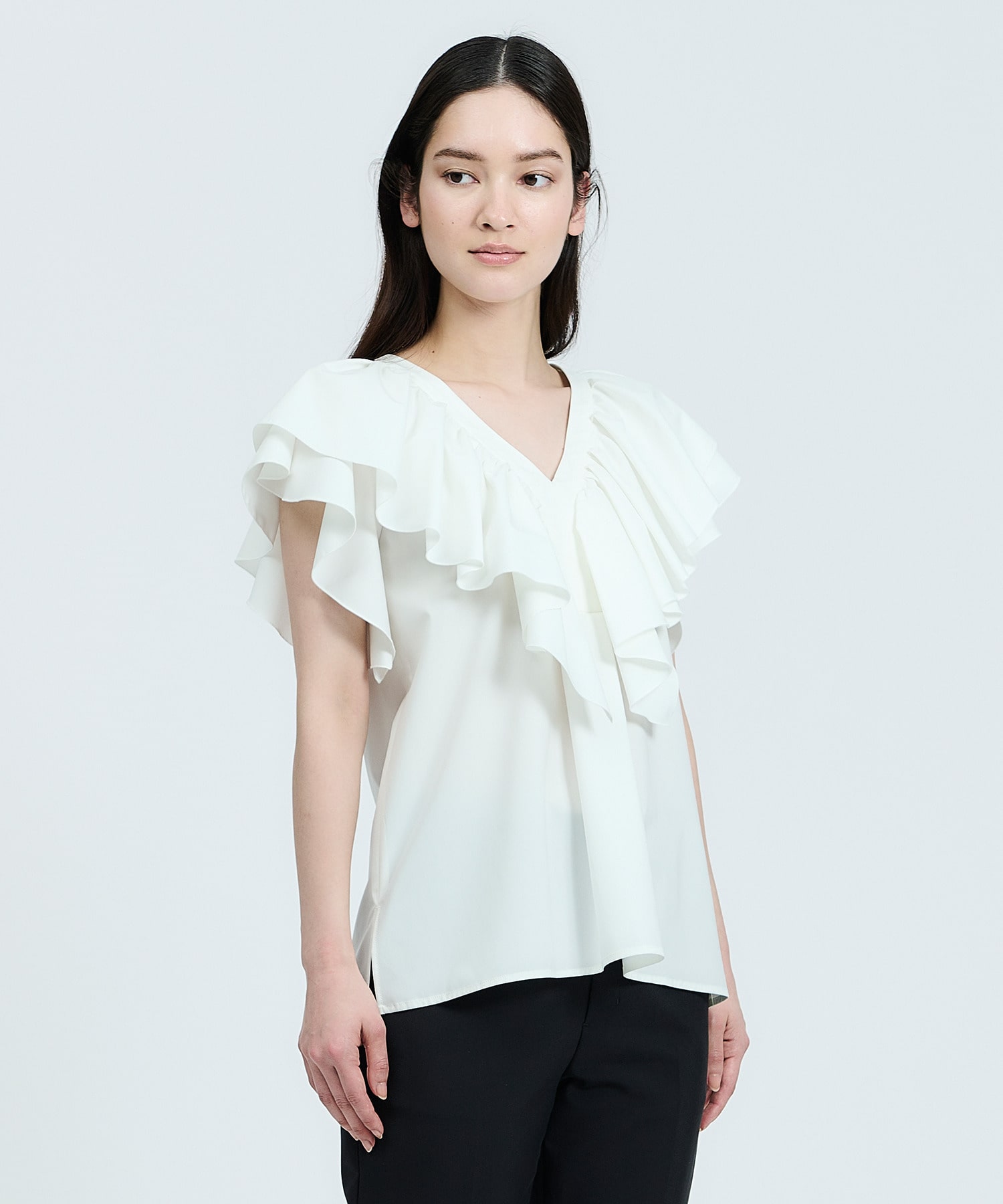 Estnation ギャザーフリルブラウス Estnation Online Store エストネーション 公式通販