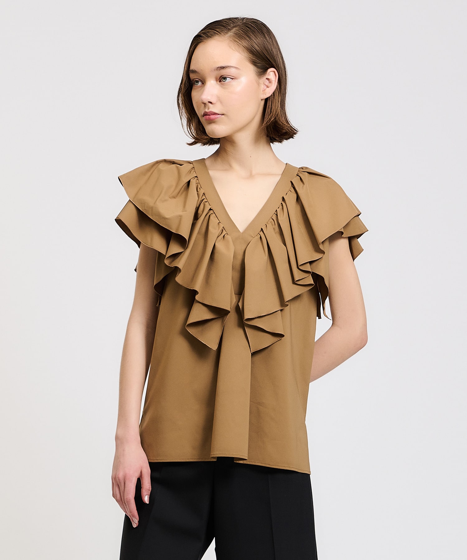 Estnation ギャザーフリルブラウス Estnation Online Store エストネーション 公式通販