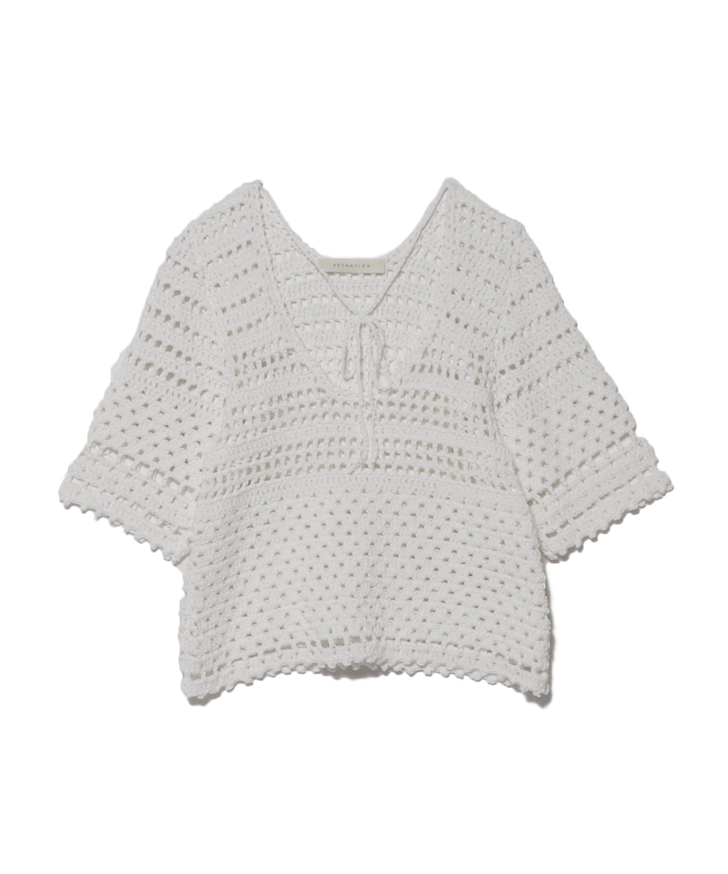 ESTNATION / クロシェハーフスリーブニット｜ESTNATION ONLINE STORE 