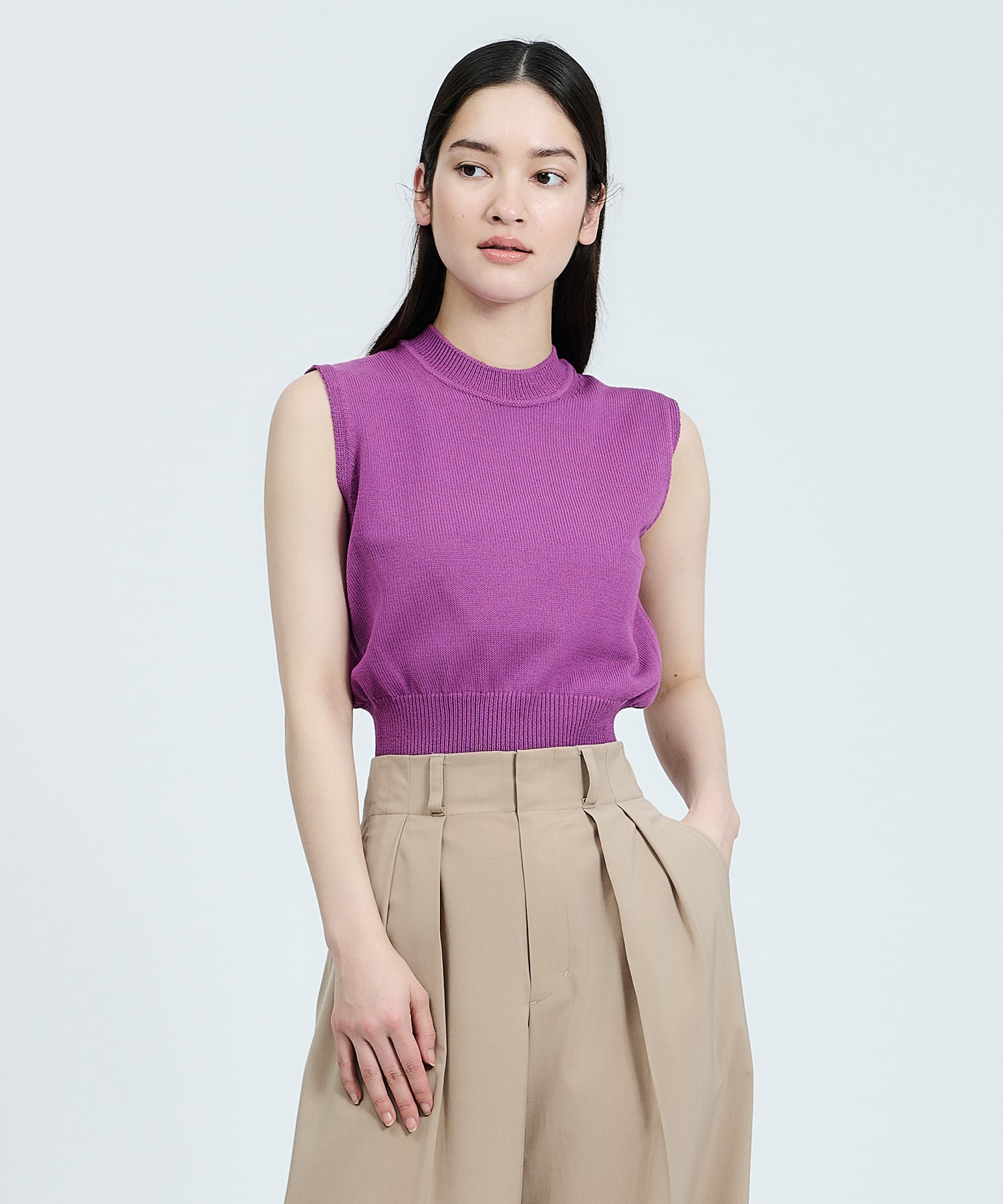ESTNATION / コットンノースリーブクロップドニット｜ESTNATION ONLINE 