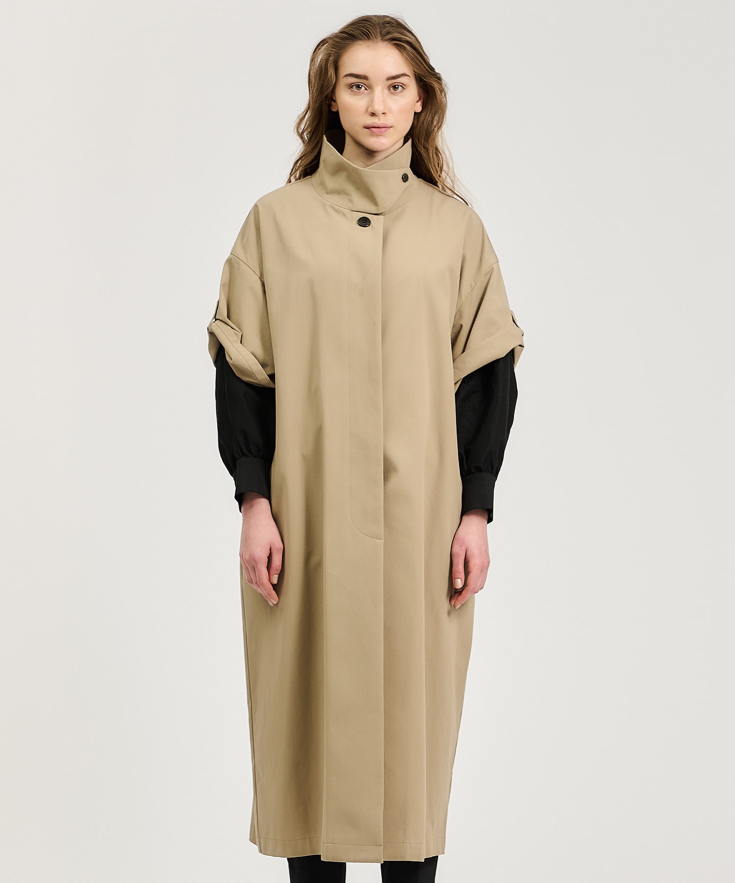 Column ハーフスリーブスタンドカラーコート Estnation Online Store エストネーション 公式通販