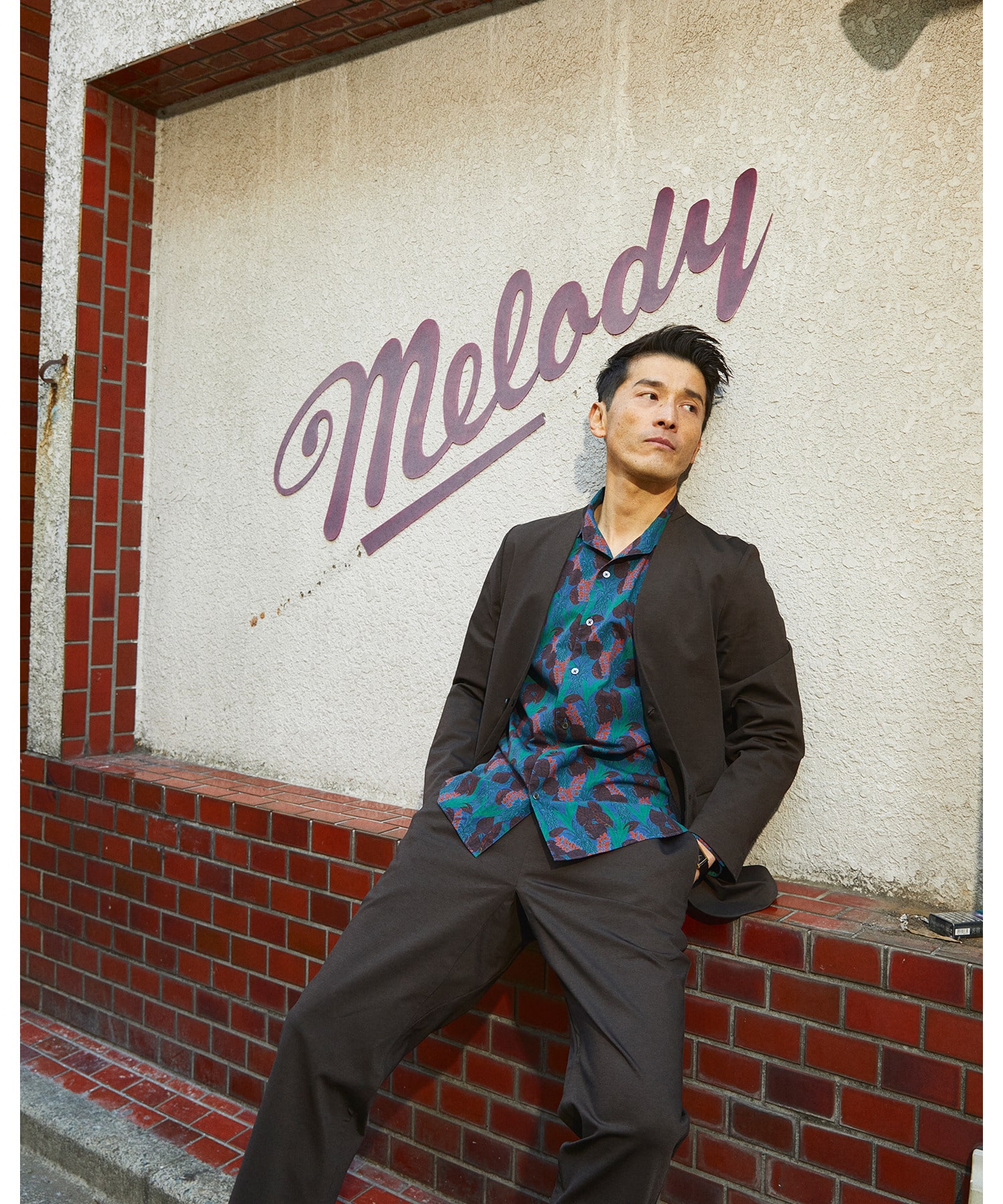 ESTNATION / ノーカラーポンチセットアップジャケット<TECLER