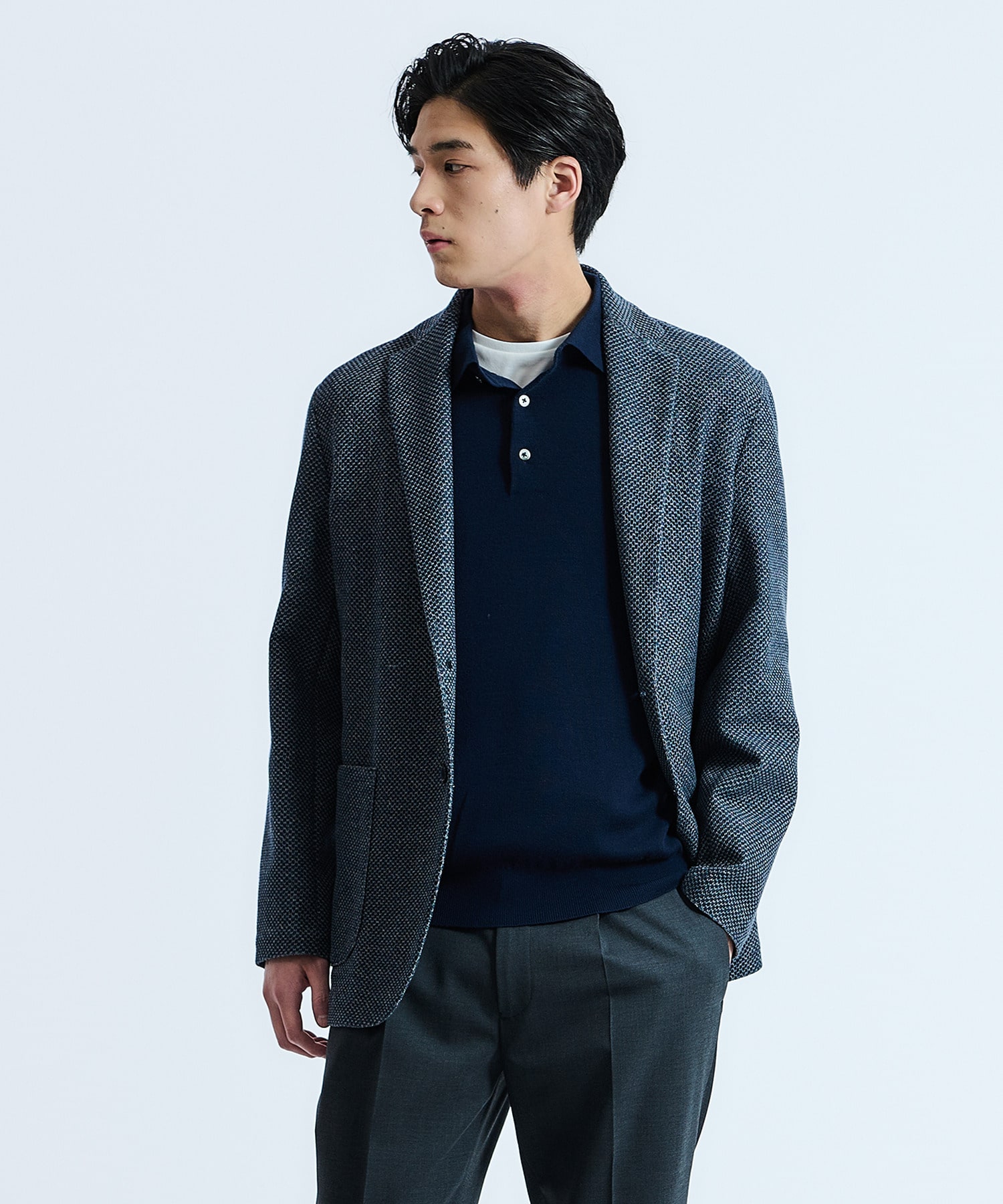 Estnation ニット鹿の子2bジャケット Integral Wear Estnation Online Store エストネーション 公式通販