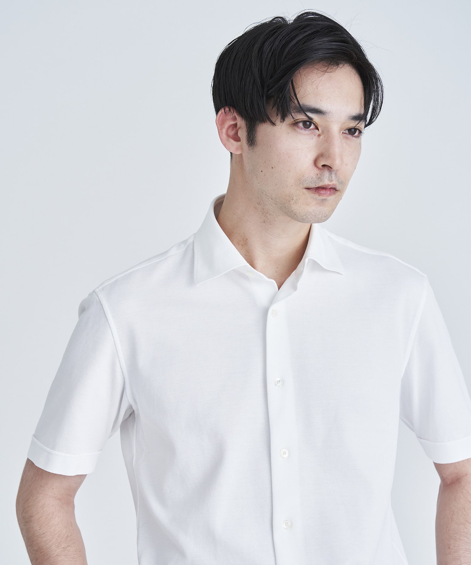 ESTNATION / ワイドカラー鹿の子半袖シャツ<EVER KEEP>|ESTNATION ONLINE STORE|エストネーション 公式通販