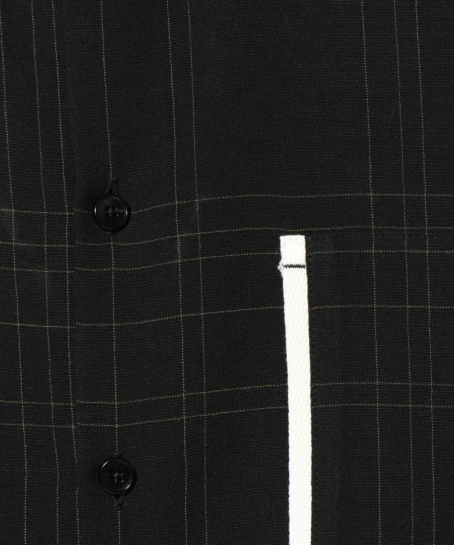 ウィンドウペーンバンドカラーシャツ 詳細画像 チェック系ブラック 10