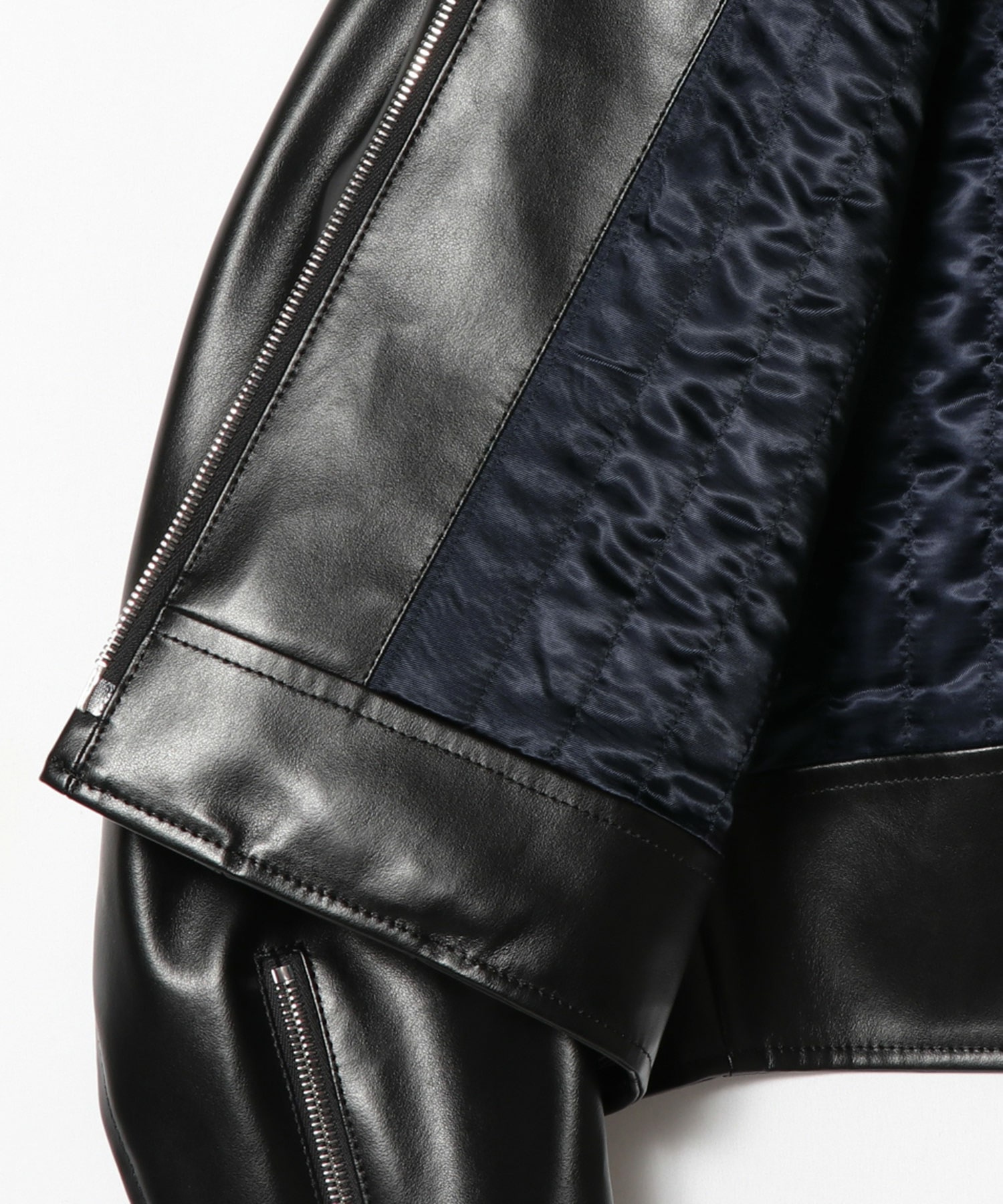 ESTNATION / フェイクレザーブルゾン<ESSENCEOFLUXURY>|ESTNATION