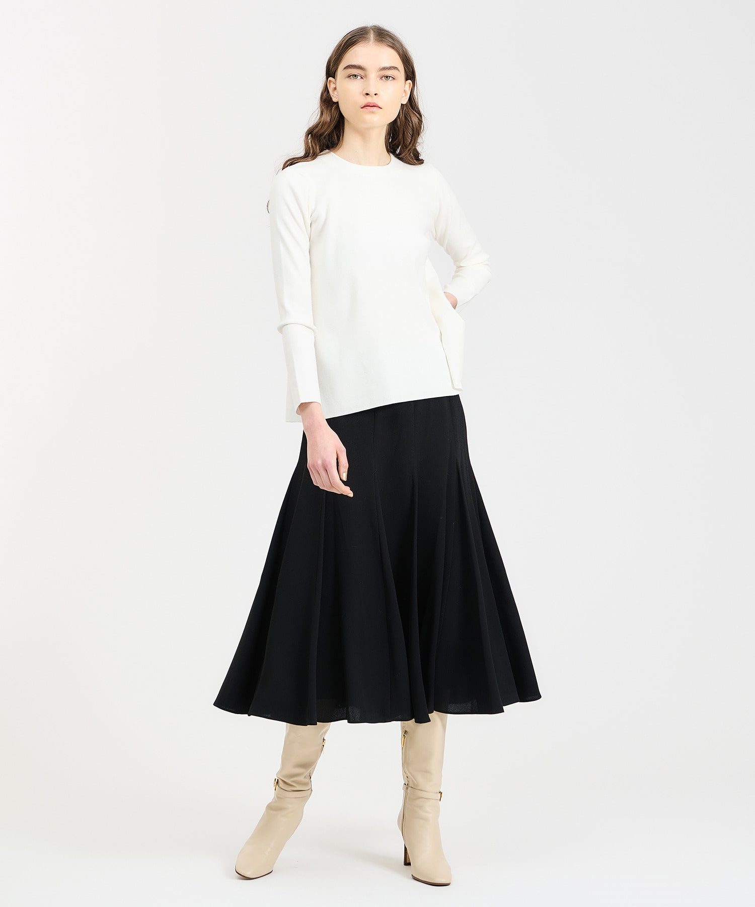 ESTNATION / バックサテンアムンゼンフレアスカート｜ESTNATION ONLINE