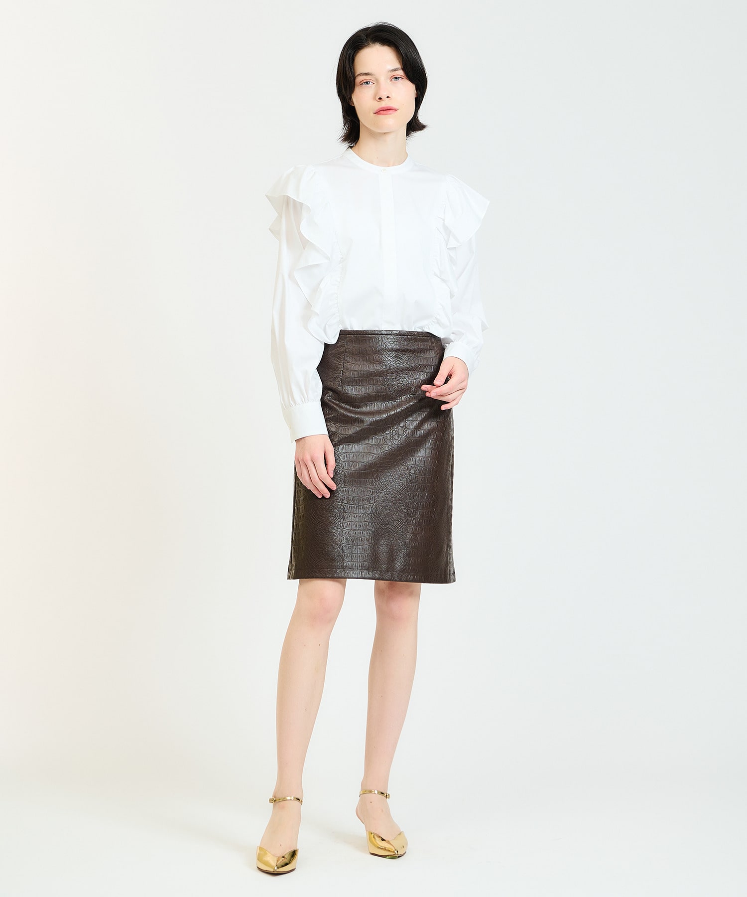 ESTNATION / ショルダーフリルブラウス《ONLINE EXCLUSIVE 