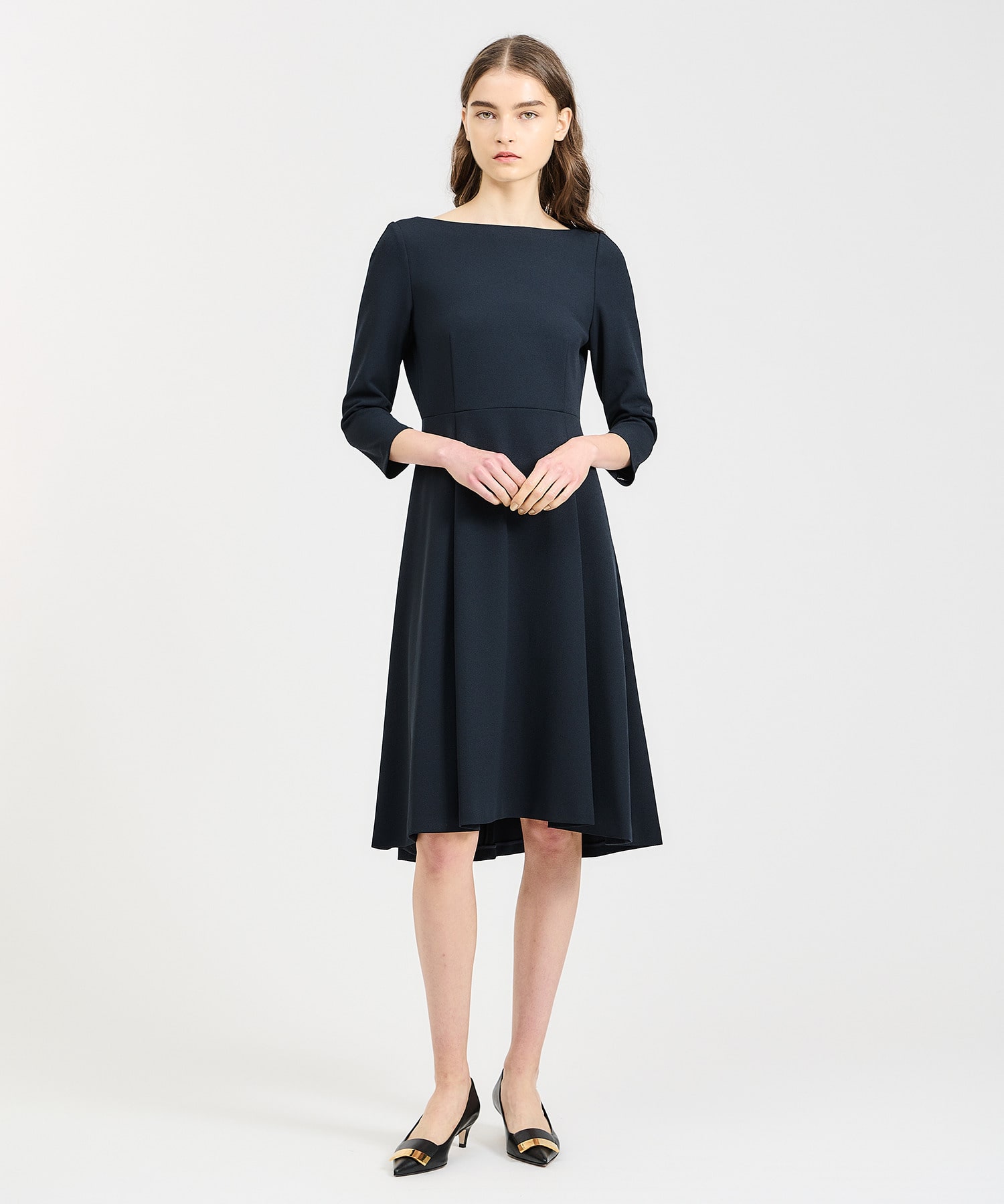 Estnation コンパクトジャージーフィット フレアワンピース Estnation Online Store エストネーション 公式通販