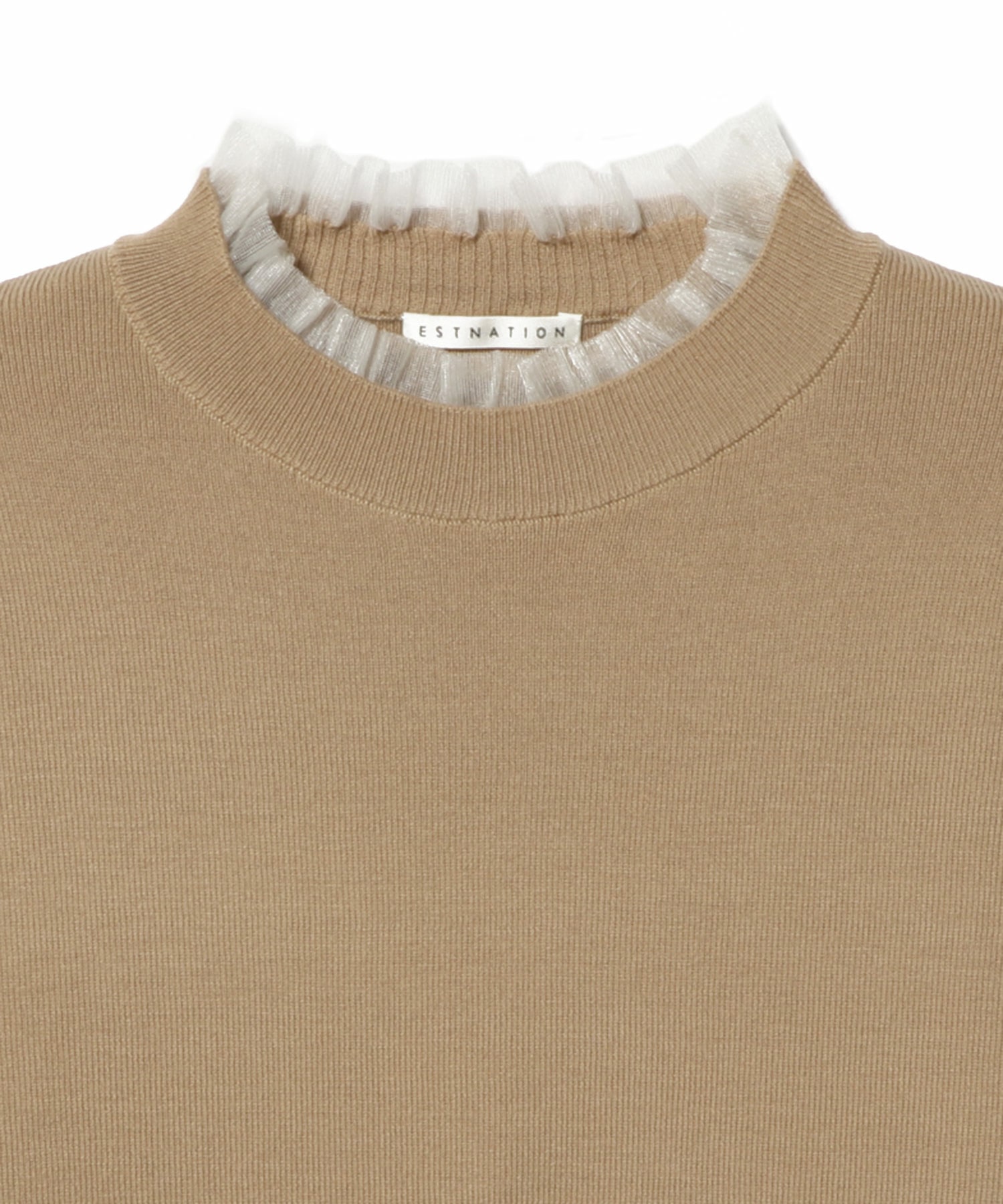 ESTNATION / シアーフリルネックニット|ESTNATION ONLINE STORE