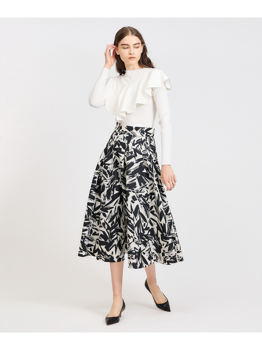 ESTNATION エストネーション バルーンニットスカート リブニット