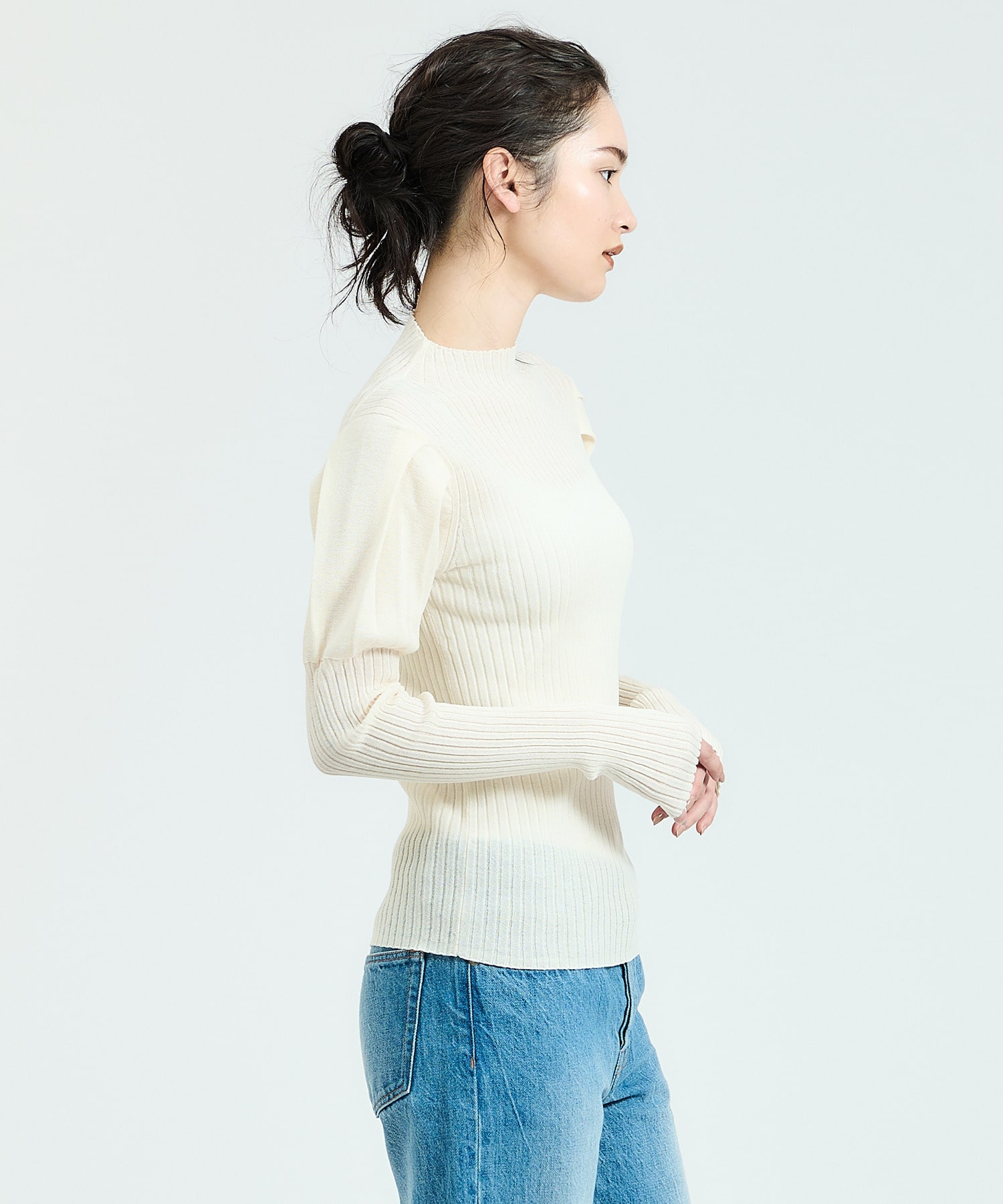 ESTNATION / リブパフスリーブニット｜ESTNATION ONLINE STORE
