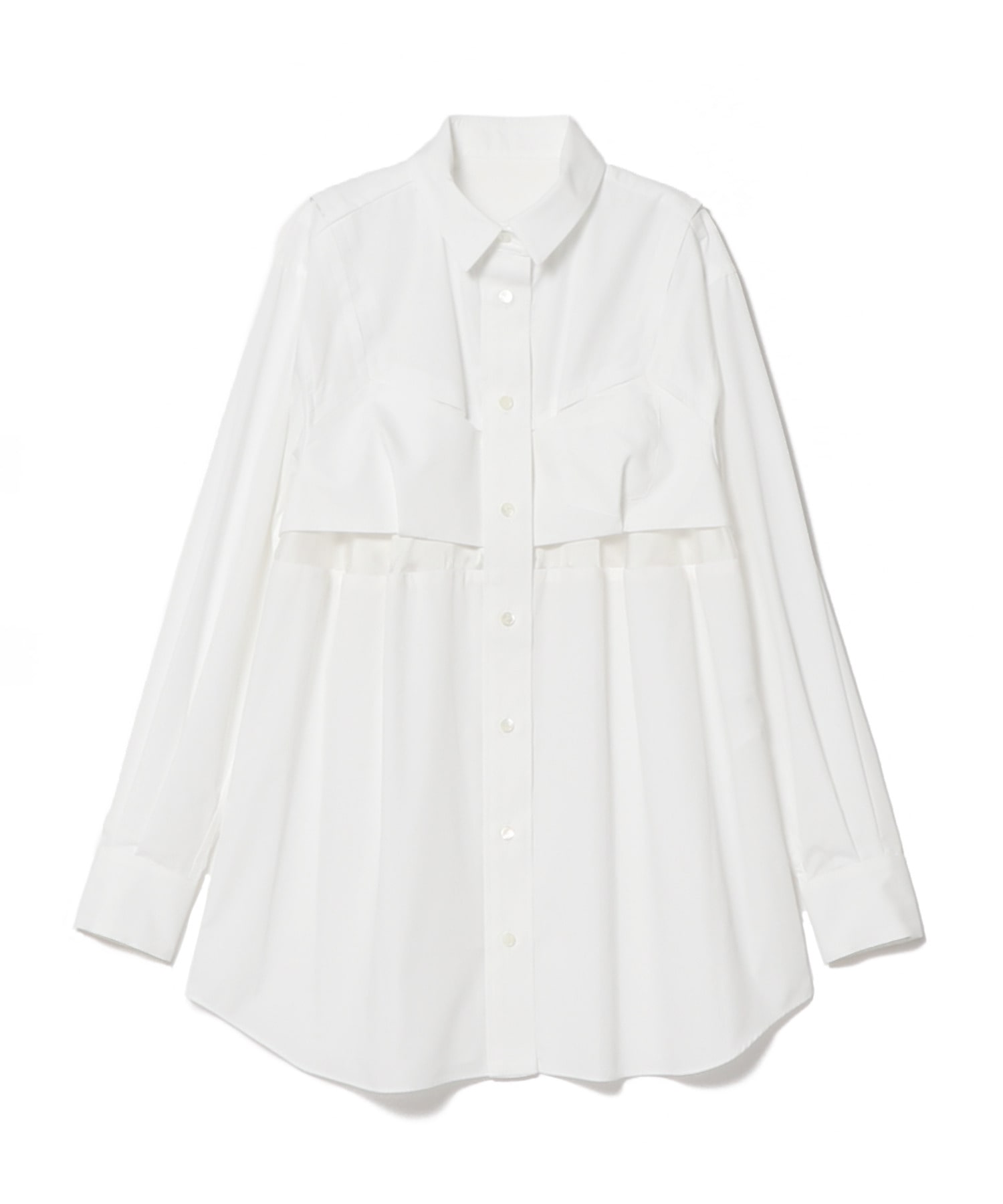 取扱No.1 sacai レイヤードトップス 白 Tシャツ/カットソー(半袖/袖 