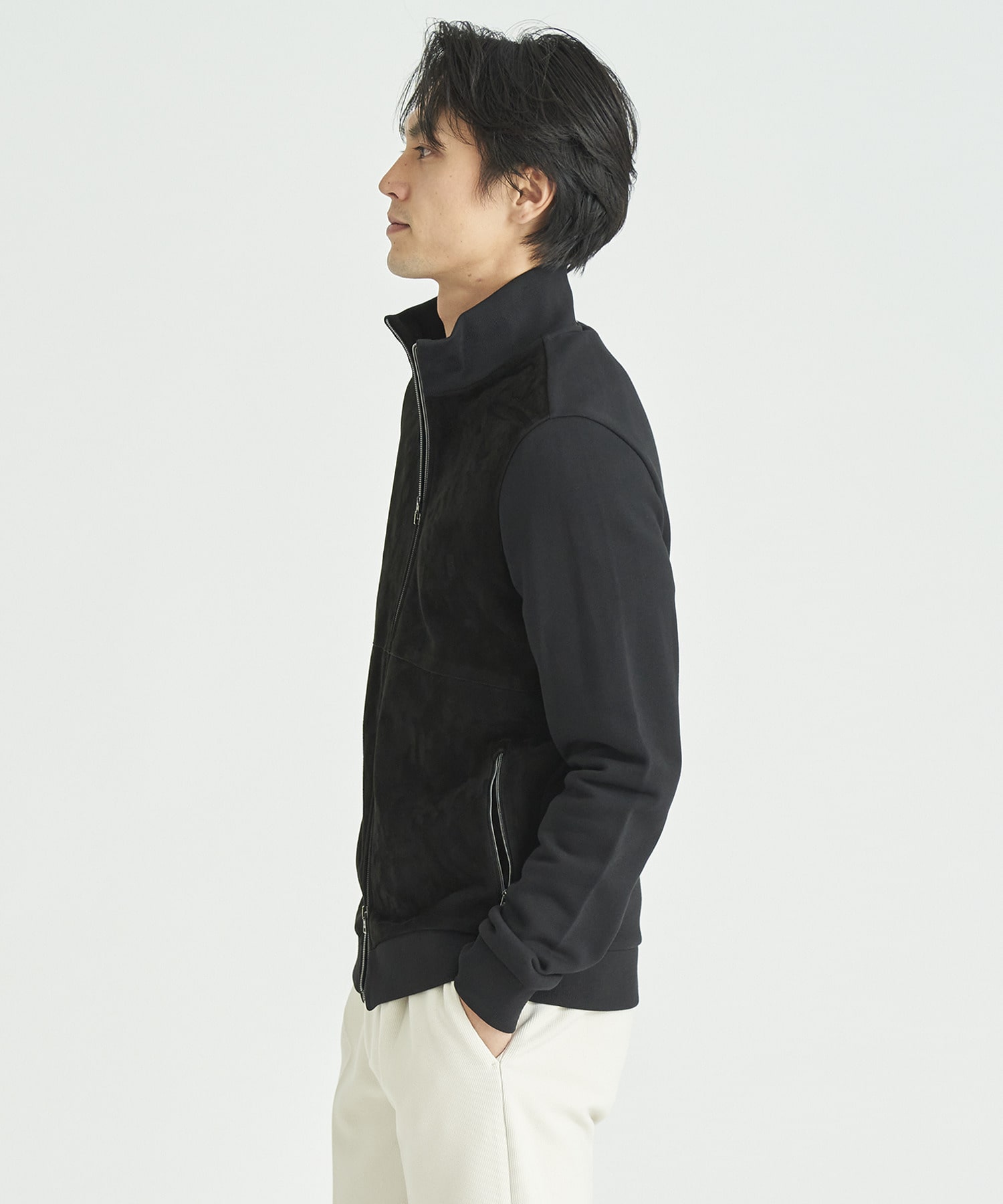 HERNO / スエードコンビジップアップブルゾン《ESTNATION EXCLUSIVE 