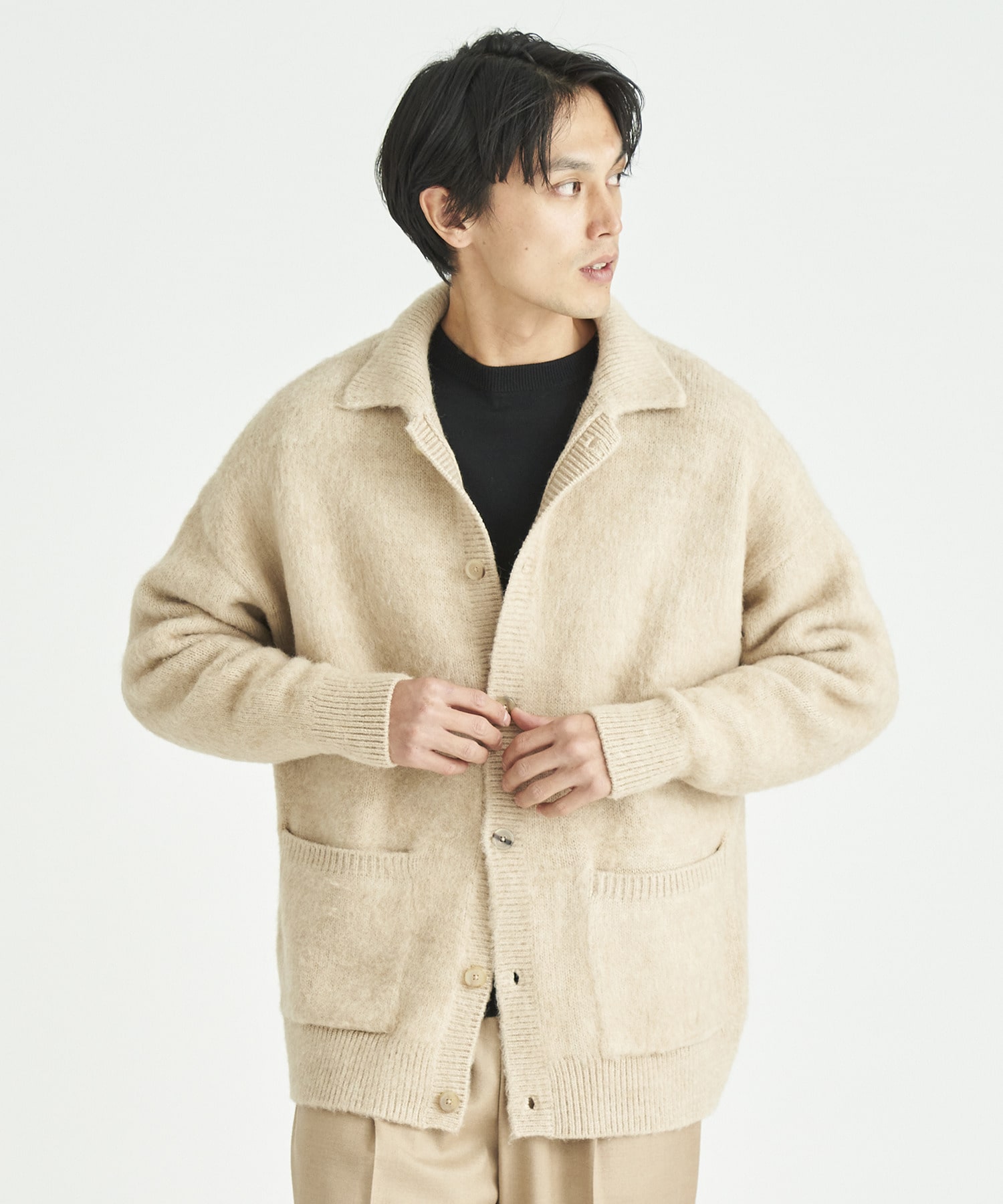 SALA / カシミヤタッチ ウールニットカーディガン《ESTNATION