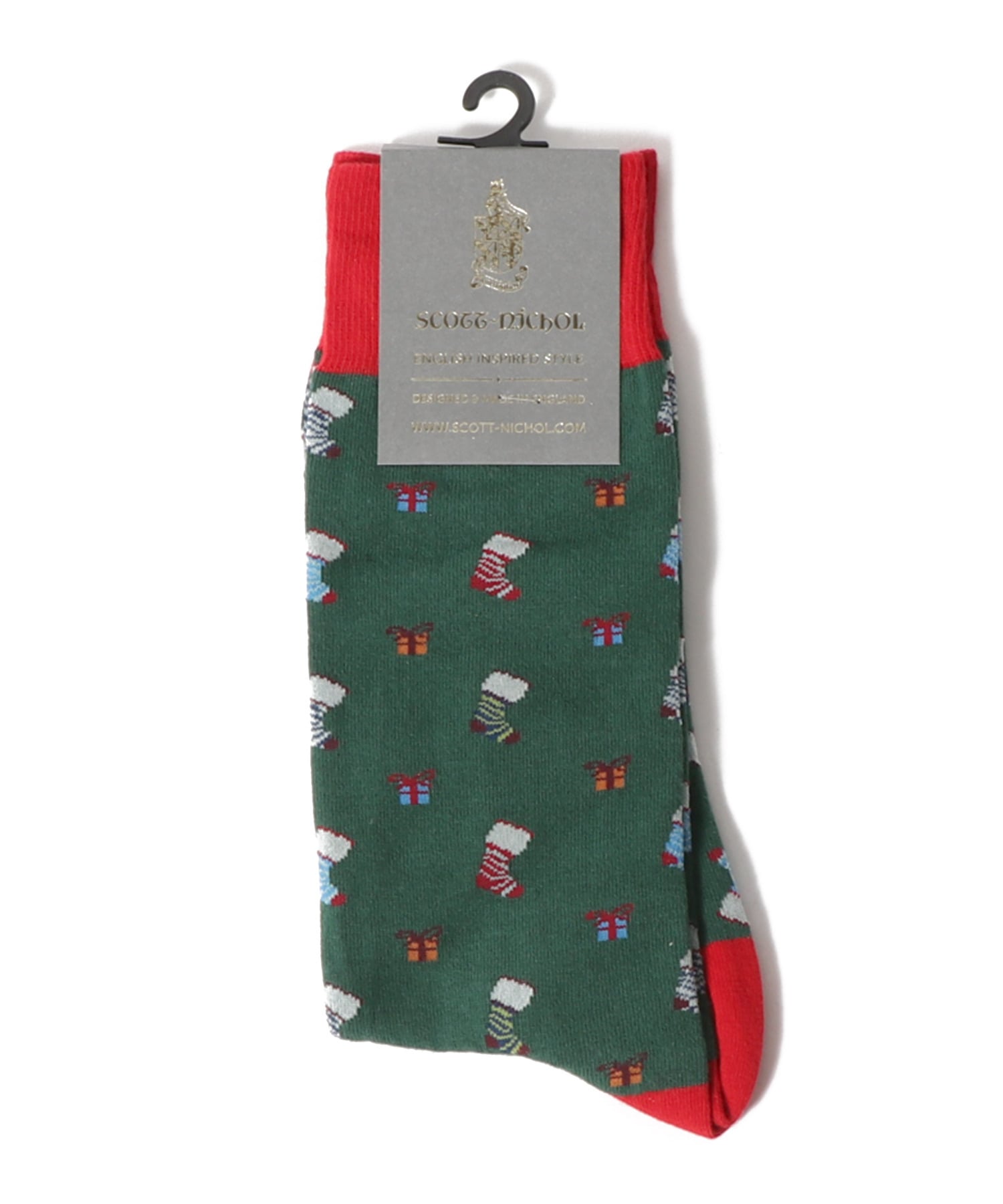 クリスマスブーツ柄ソックス
