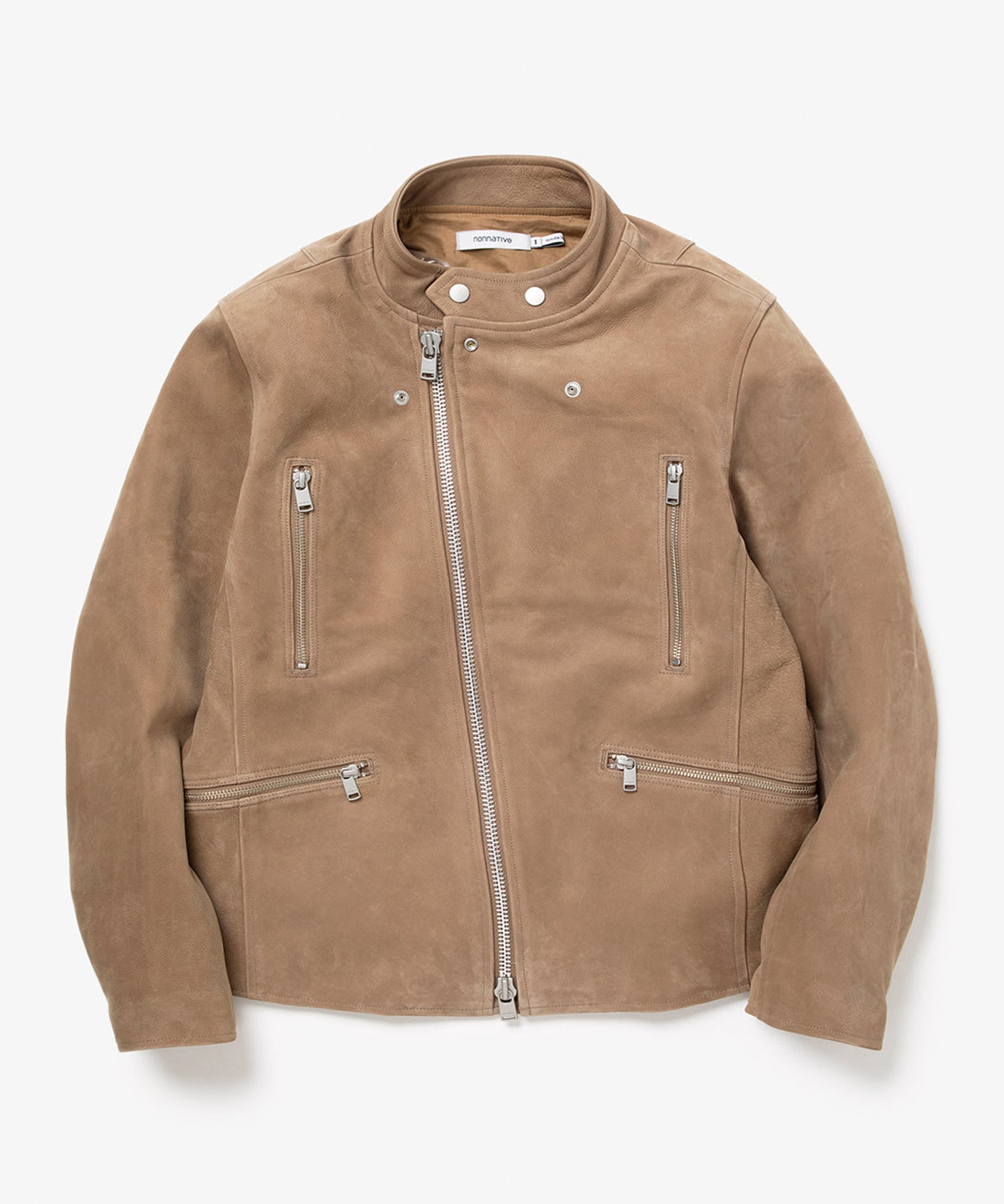 nonnative RIDER BLOUSON COW LEATHER ベージュ - ライダースジャケット