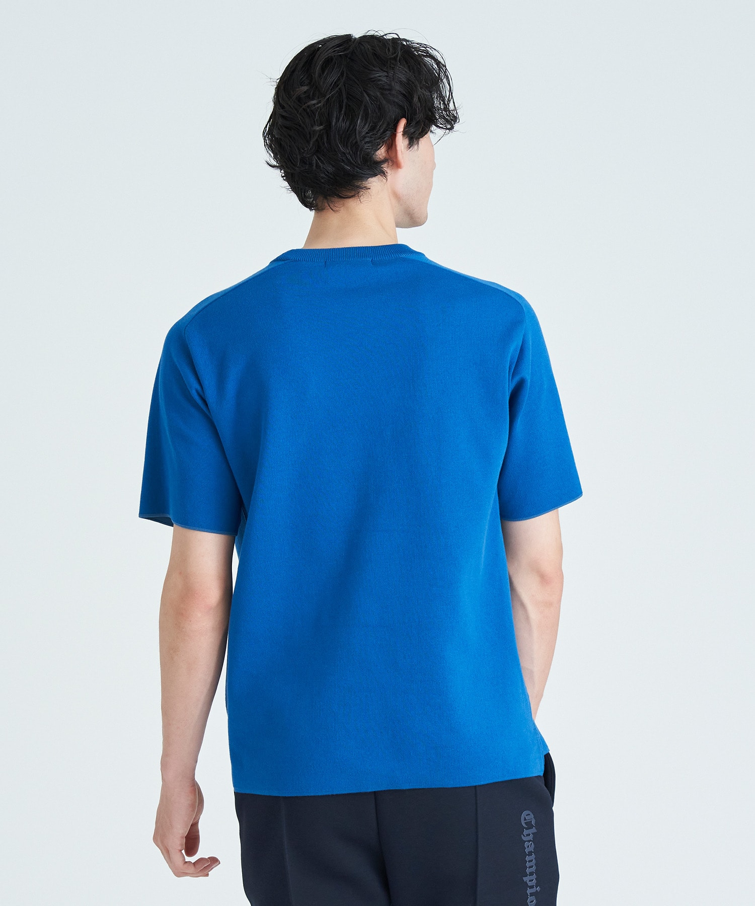 ダブルフェイスニットTシャツ 詳細画像 ブルー 4
