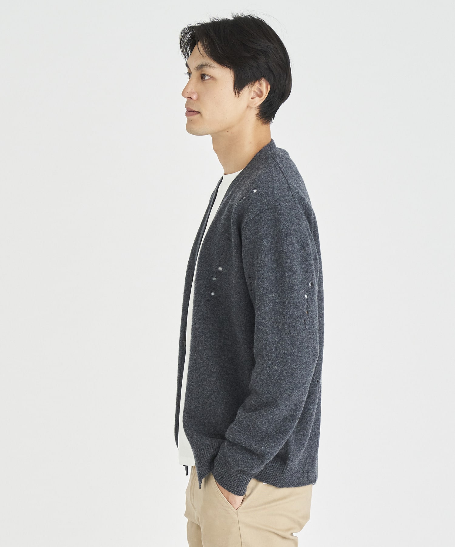 ESTNATION / ダメージニットカーディガン｜ESTNATION ONLINE STORE 