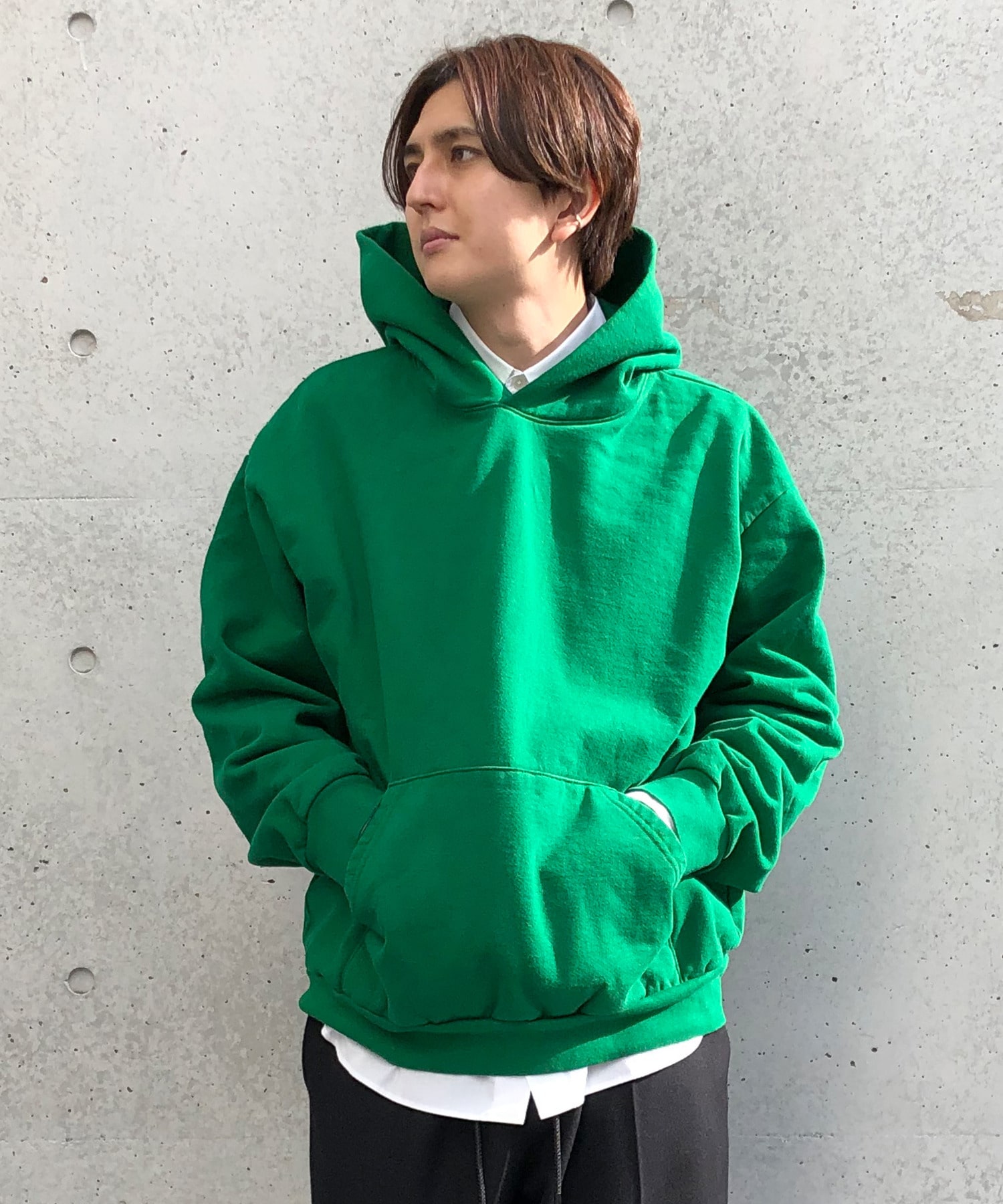 Los Angeles Apparel / ガーメントダイプルオーバースウェット