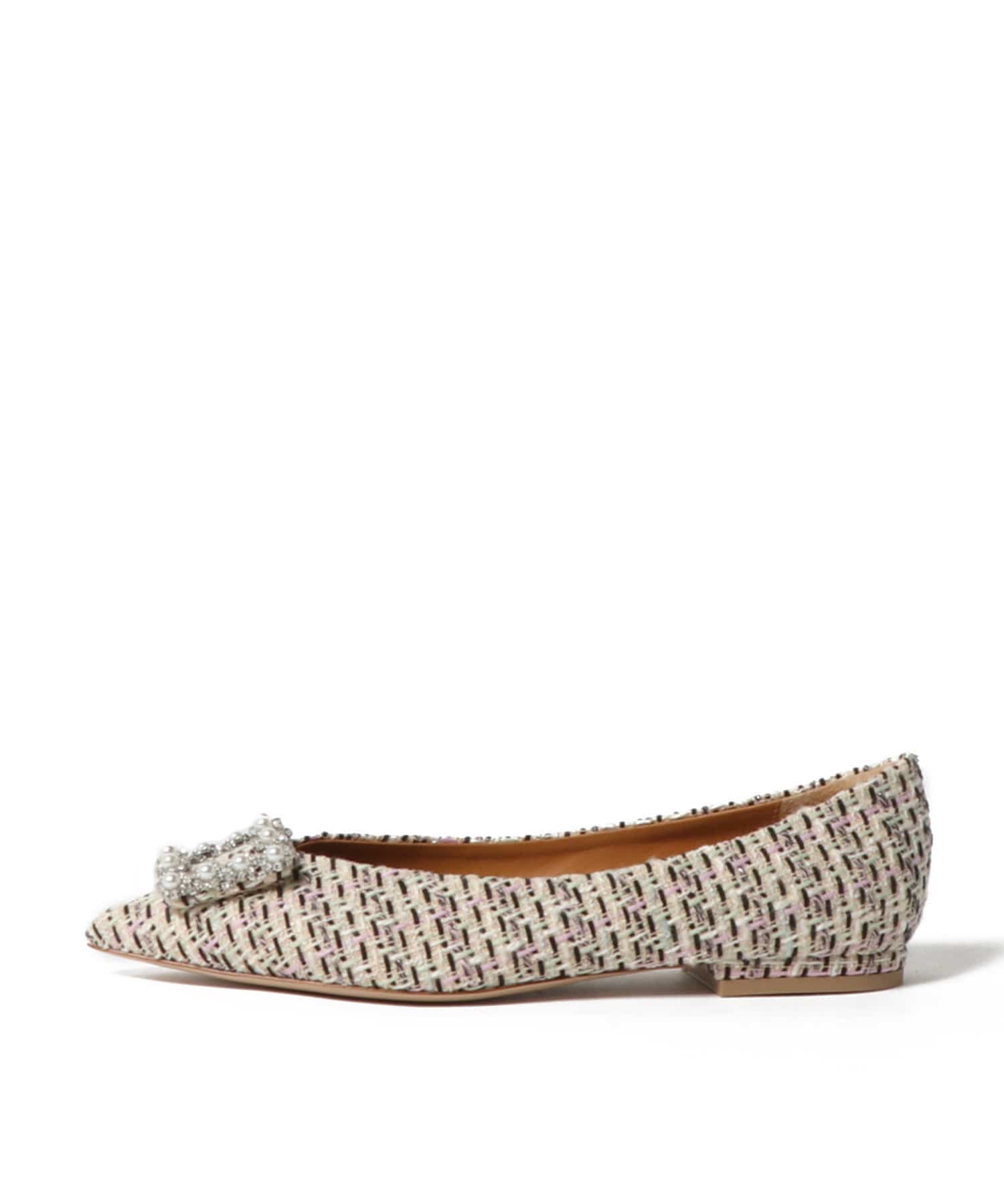 pippichic パールビジューフラットパンプス