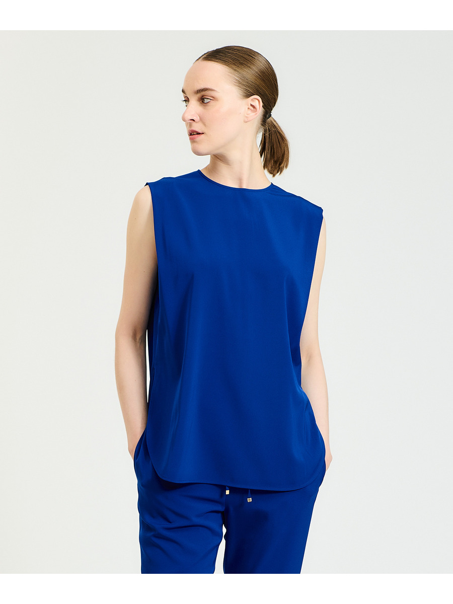 tuck no-sleeves blouse｜M｜Black｜shirts and blouses