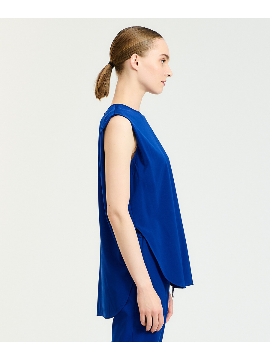 tuck no-sleeves blouse｜M｜Black｜shirts and blouses