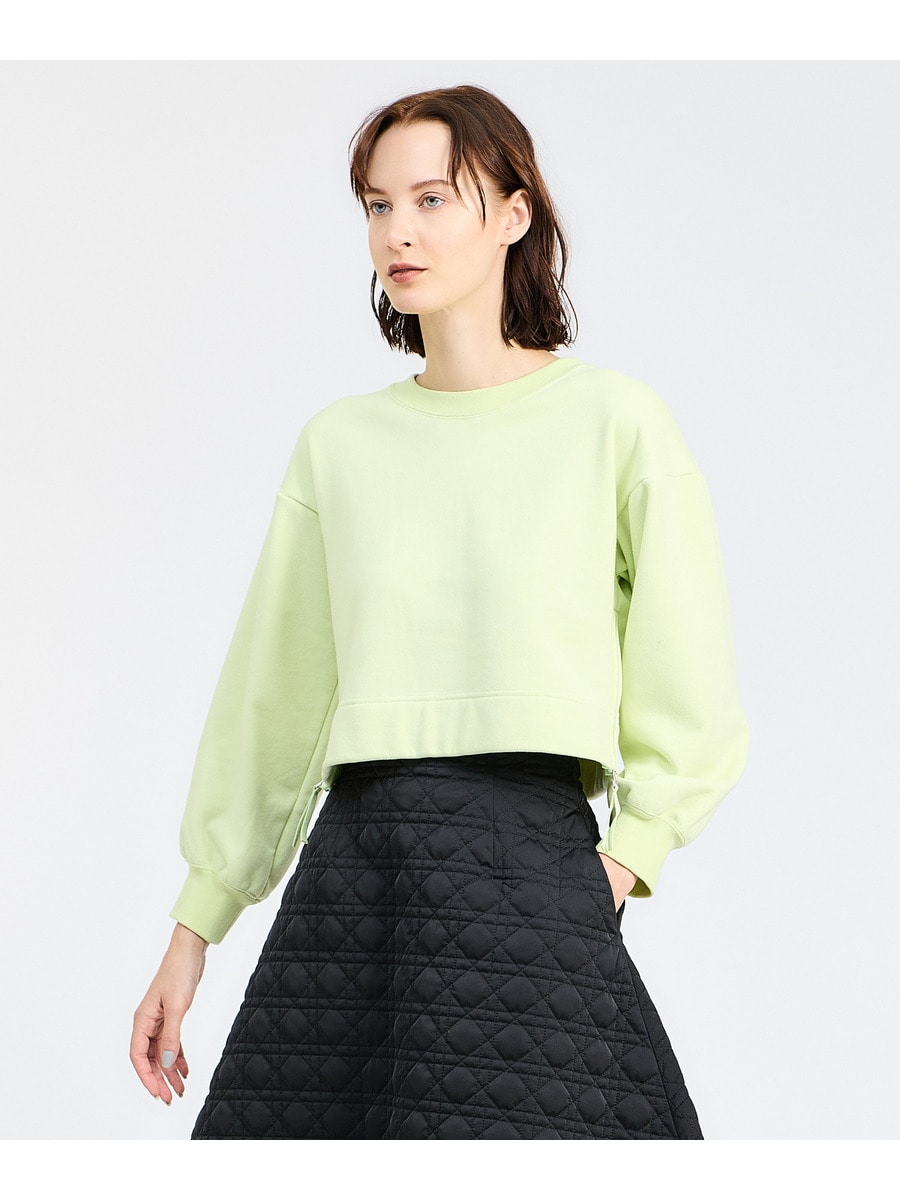 スナイデル【F】長袖カットソー プルオーバー ショート丈 袖広 クルーネック SNIDEL tシャツ ルーズネックカットプルオーバー レディース
