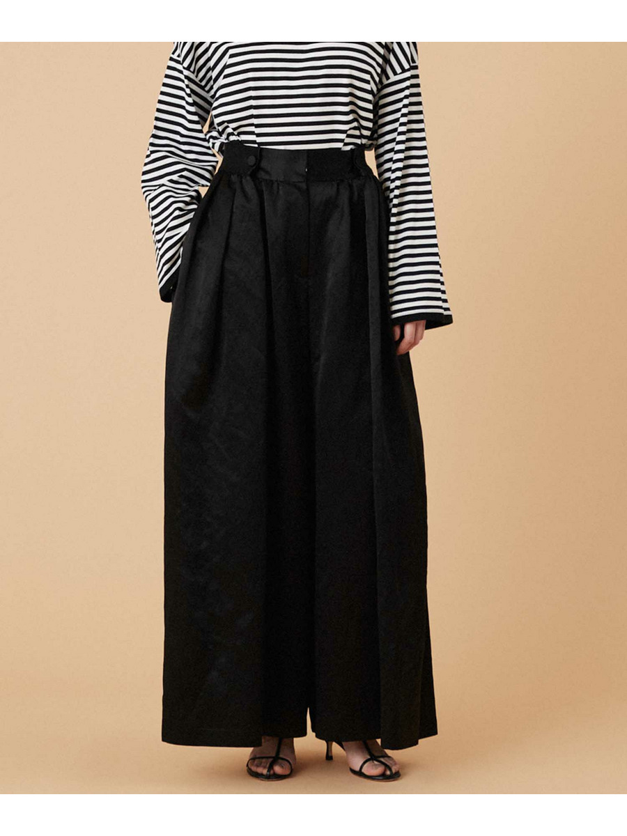 【新品定価3.8万】ESTNATION　COLUMN コットンパンツ　ブラックM COLUMN / サテンワイドパンツ｜ESTNATION ONLINE STORE