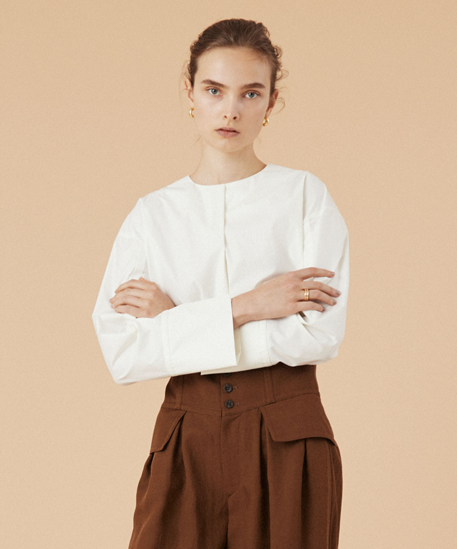 COLUMN / ノーカラー2WAYシャツ|ESTNATION ONLINE STORE