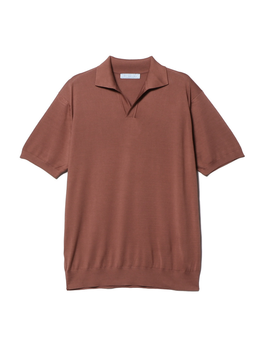 ESTNATION / ウォッシャブルシルク スキッパーポロ｜ESTNATION