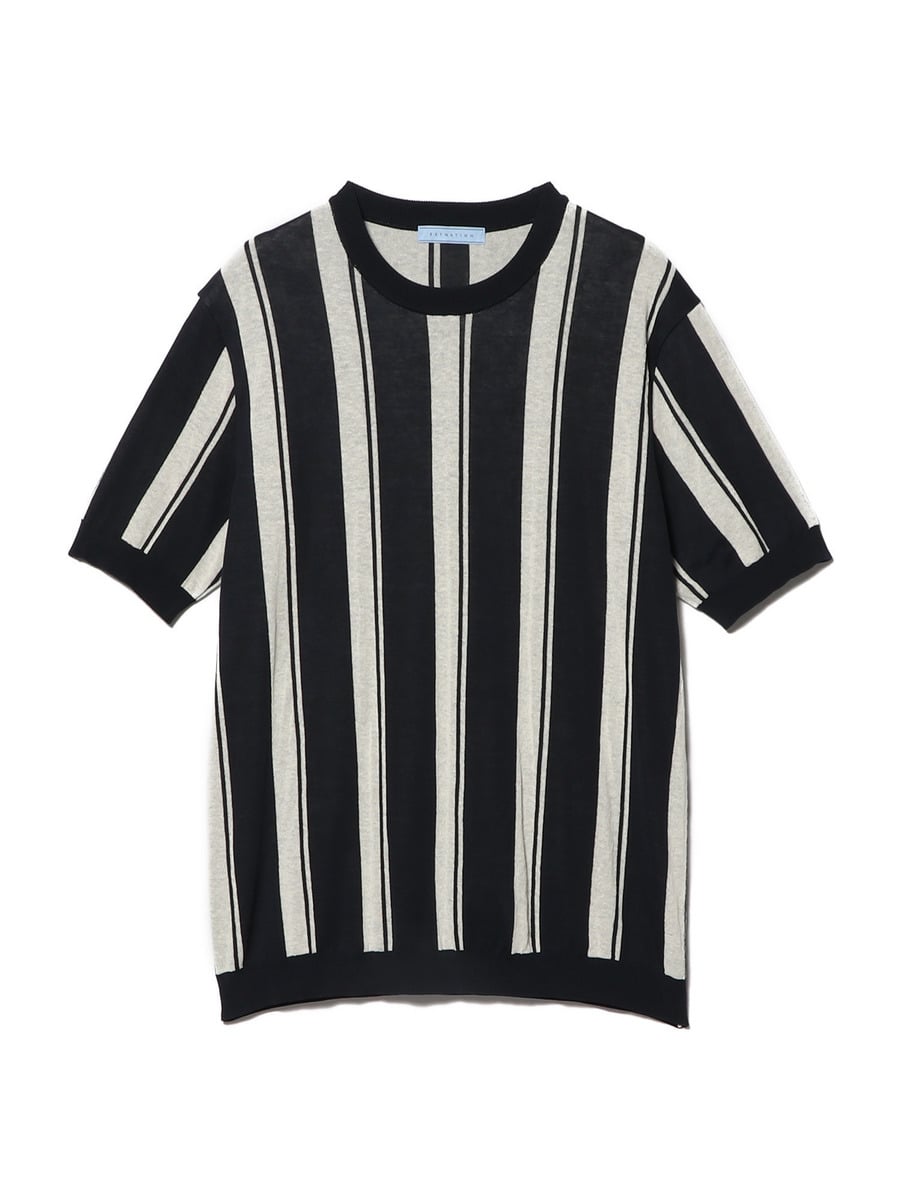 ESTNATION / ストライプ ニットTシャツ｜ESTNATION ONLINE STORE