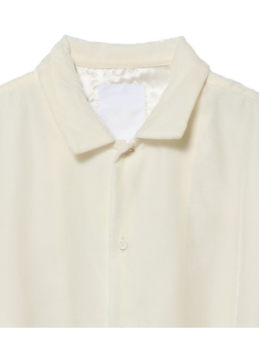 美品 OneGravity シルクベルベッドオーバーレイヤーシャツ M ブラック